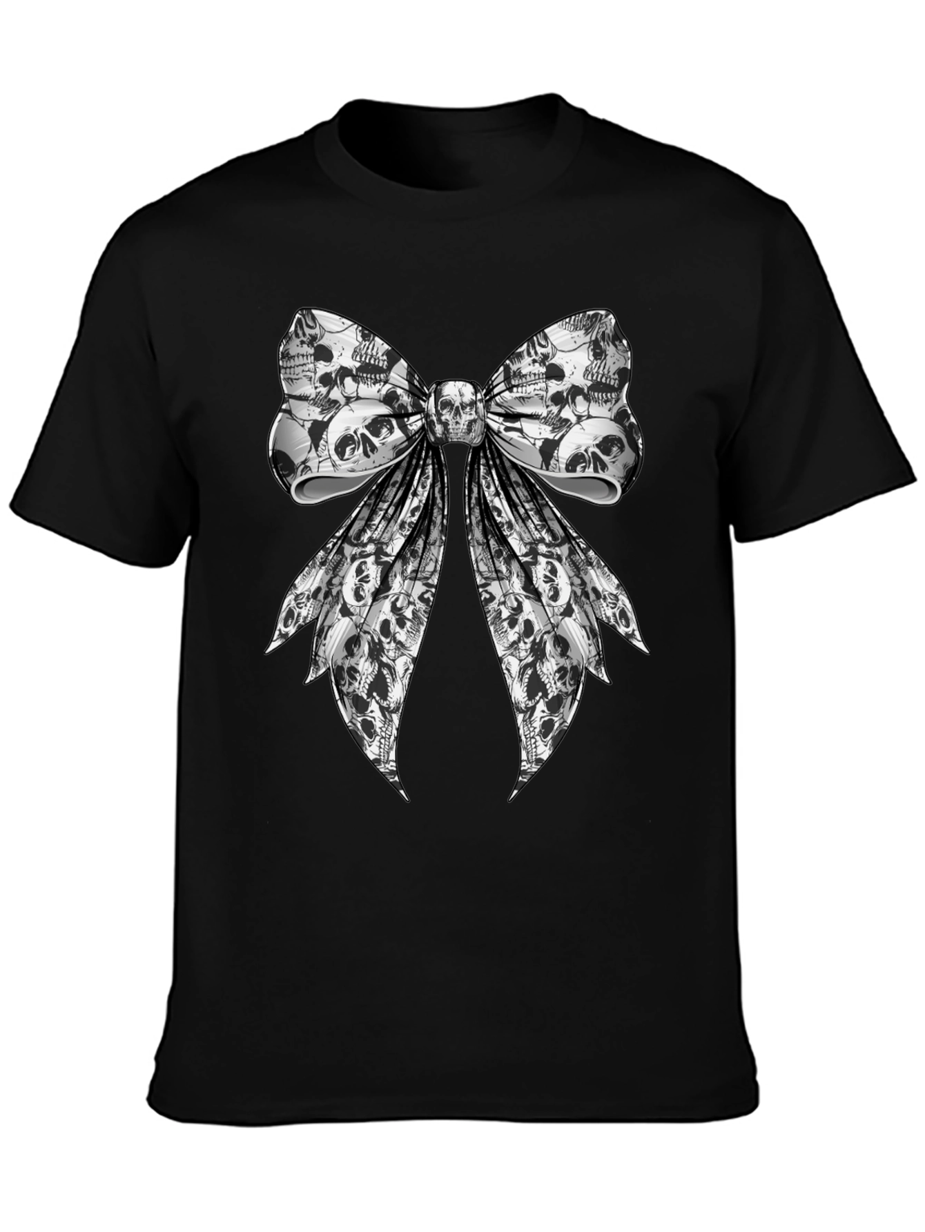 Skull Bow Graphic Tee - Rocker Style