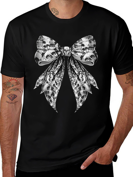 Skull Bow Graphic Tee - Rocker Style