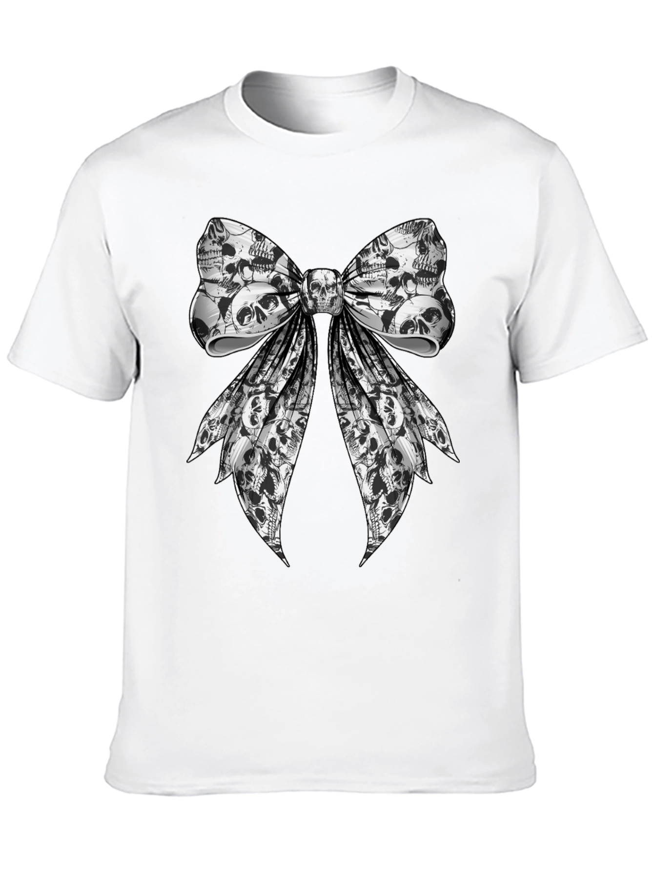 Skull Bow Graphic Tee - Rocker Style