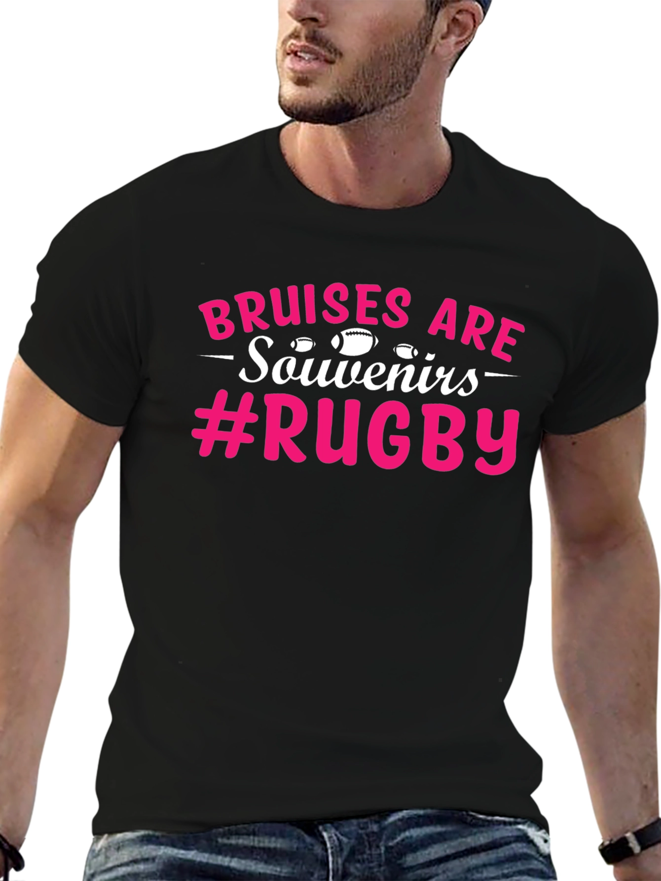 Bruises Are Souvenirs Rugby Graphic T-Shirt