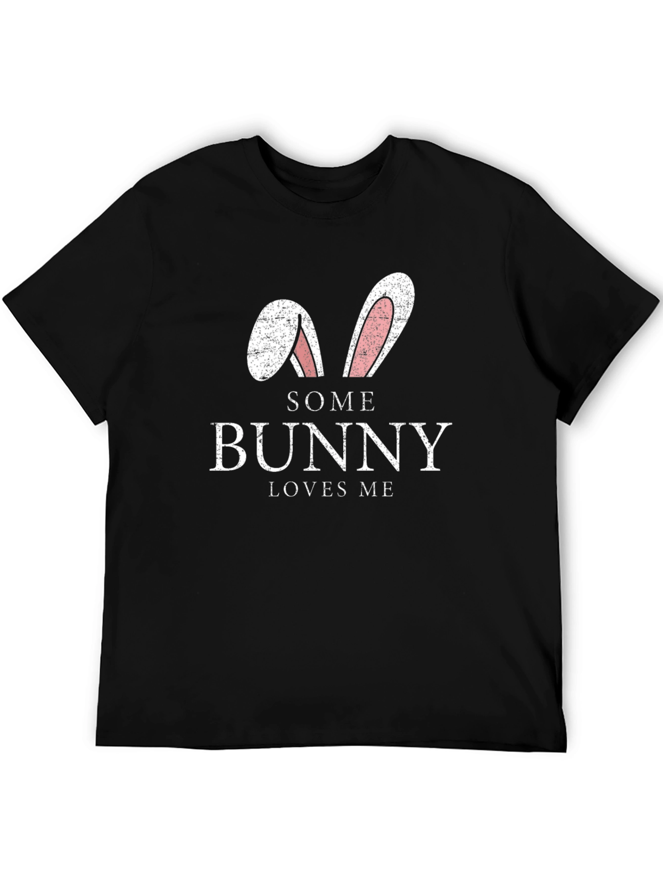 Some Bunny Loves Me Black T-Shirt