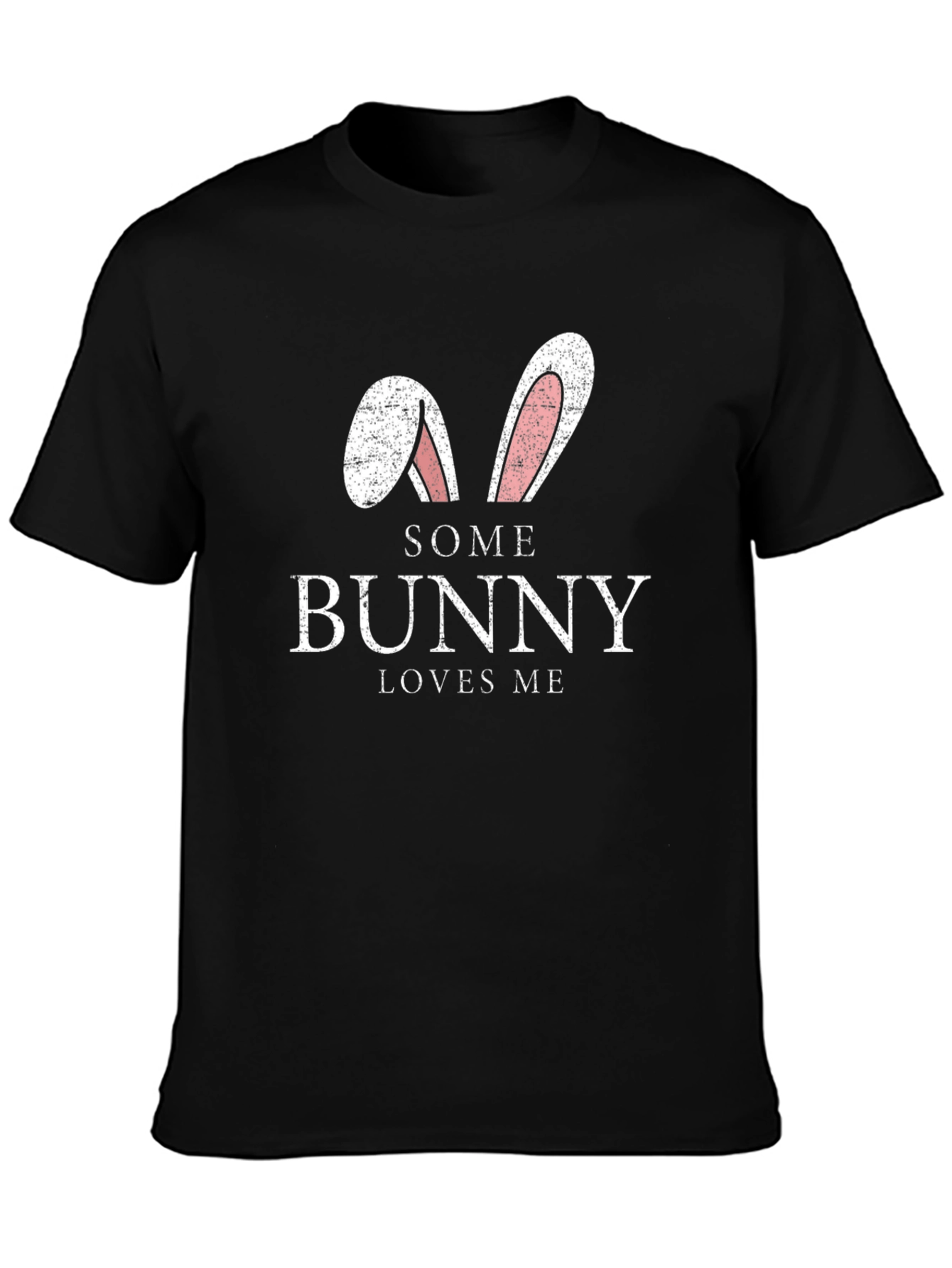 Some Bunny Loves Me Black T-Shirt
