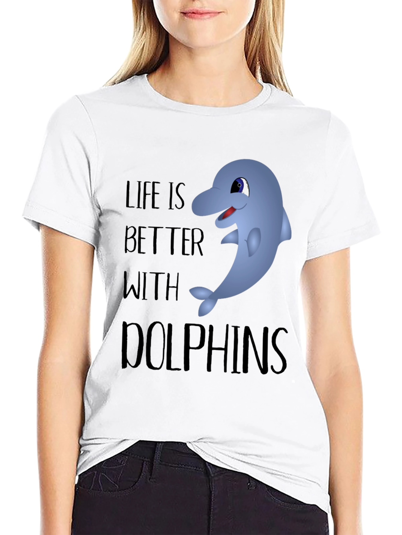 Life Is Better With Dolphins Graphic Tee