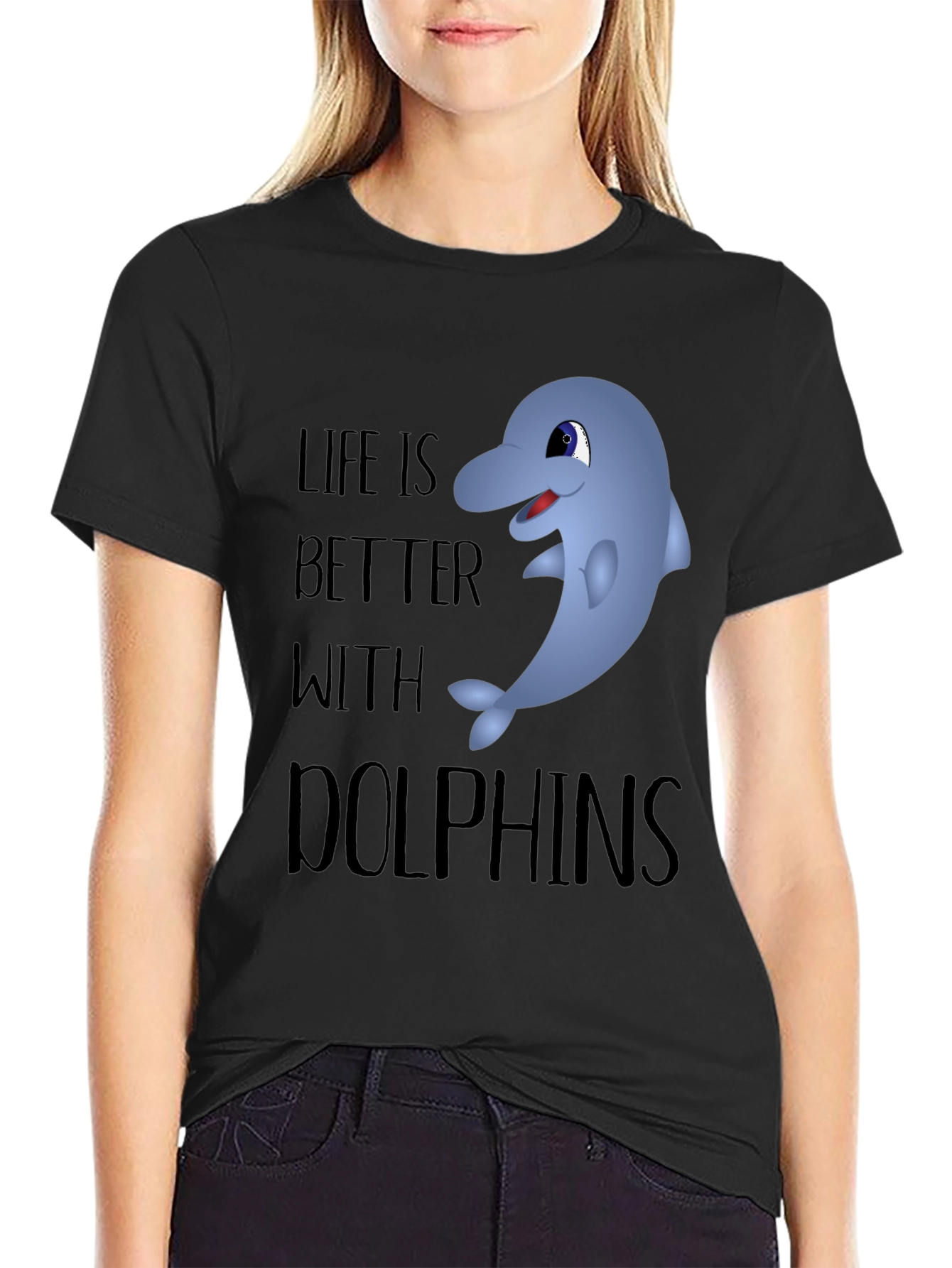 Life Is Better With Dolphins Graphic Tee