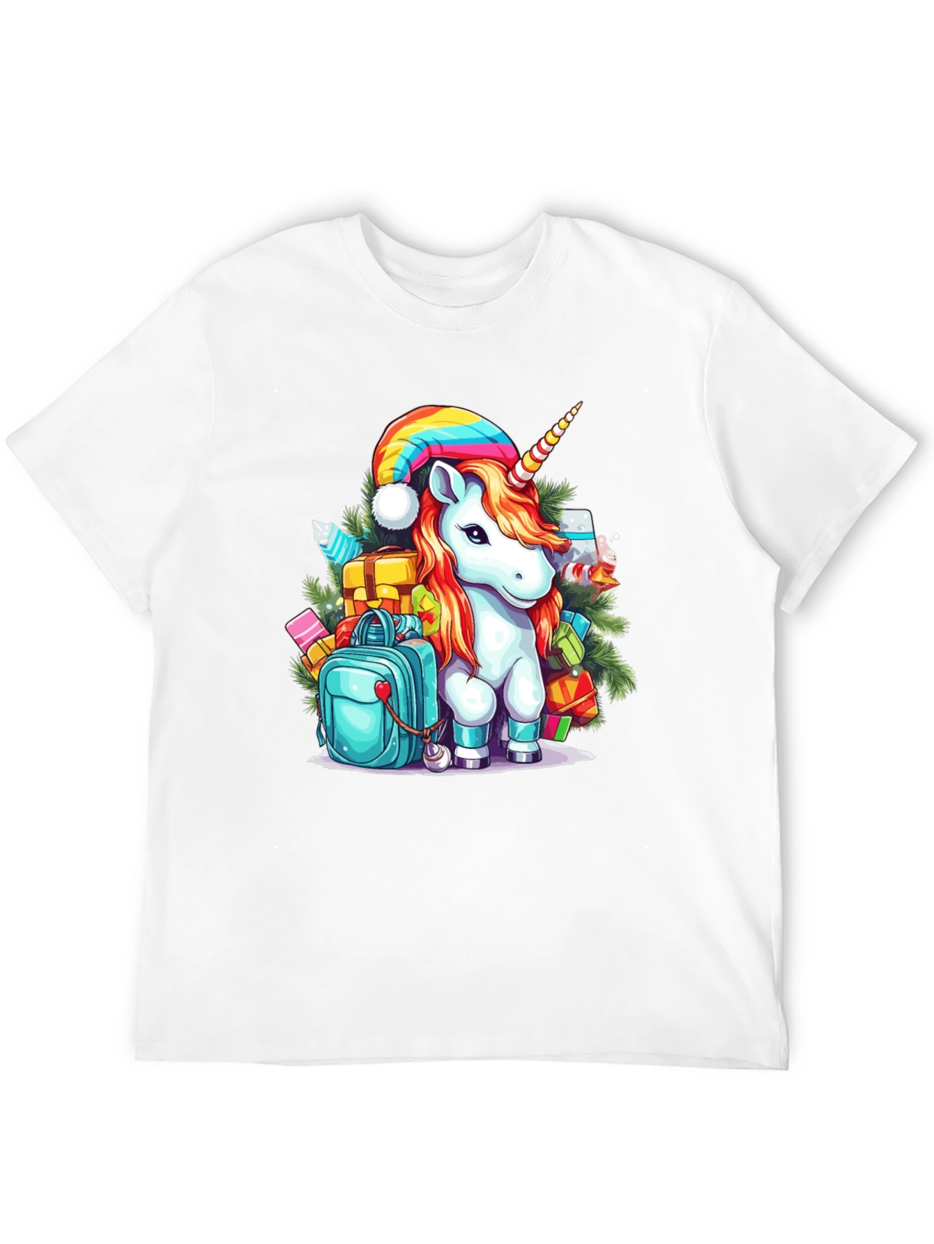 Festive Unicorn Christmas T-Shirt
