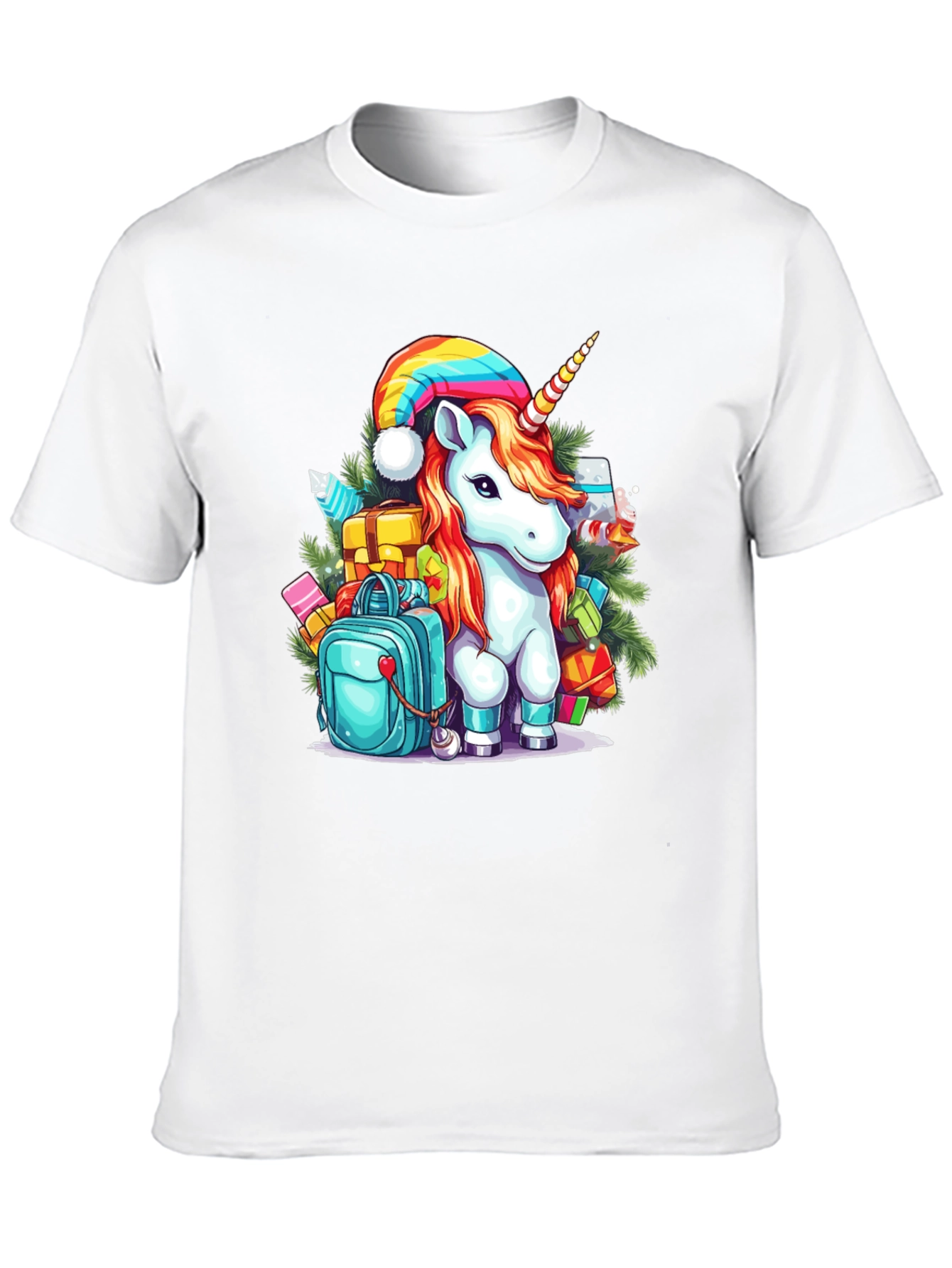 Festive Unicorn Christmas T-Shirt