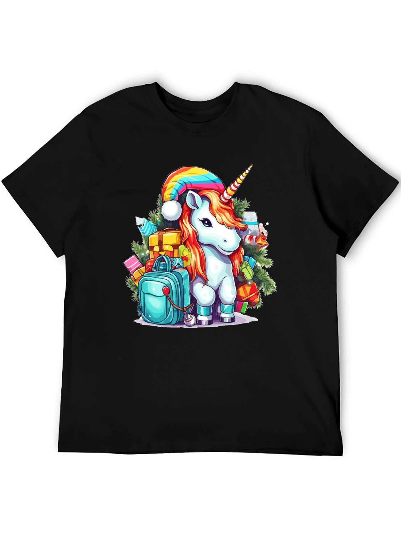 Festive Unicorn Christmas T-Shirt