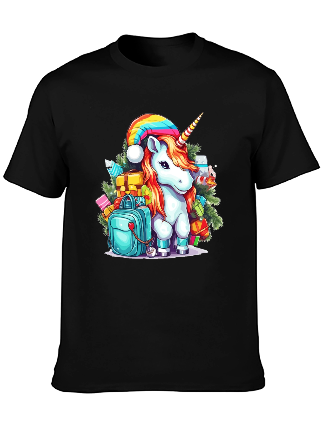 Festive Unicorn Christmas T-Shirt