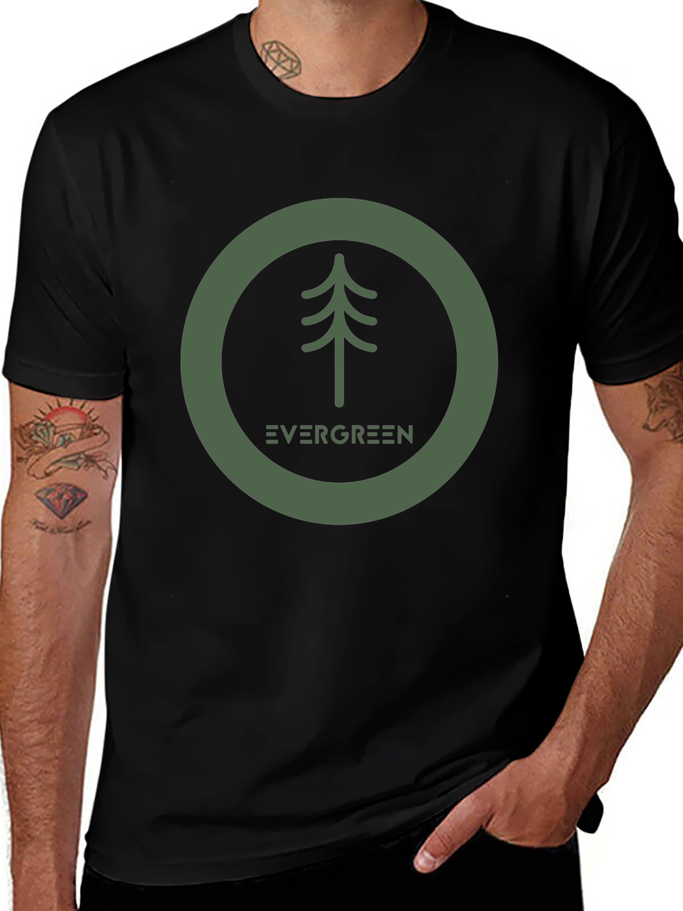 Evergreen Tree Graphic Tee - Nature Inspired Design