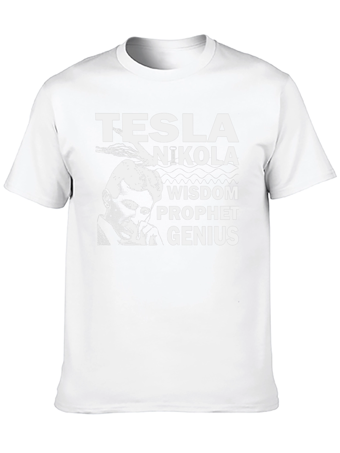 Tesla Nikola Wisdom Prophet Genius Black T-Shirt
