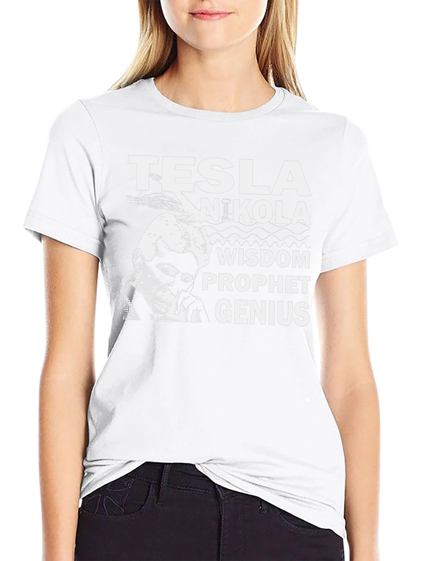 Tesla Nikola Wisdom Prophet Genius Black T-Shirt