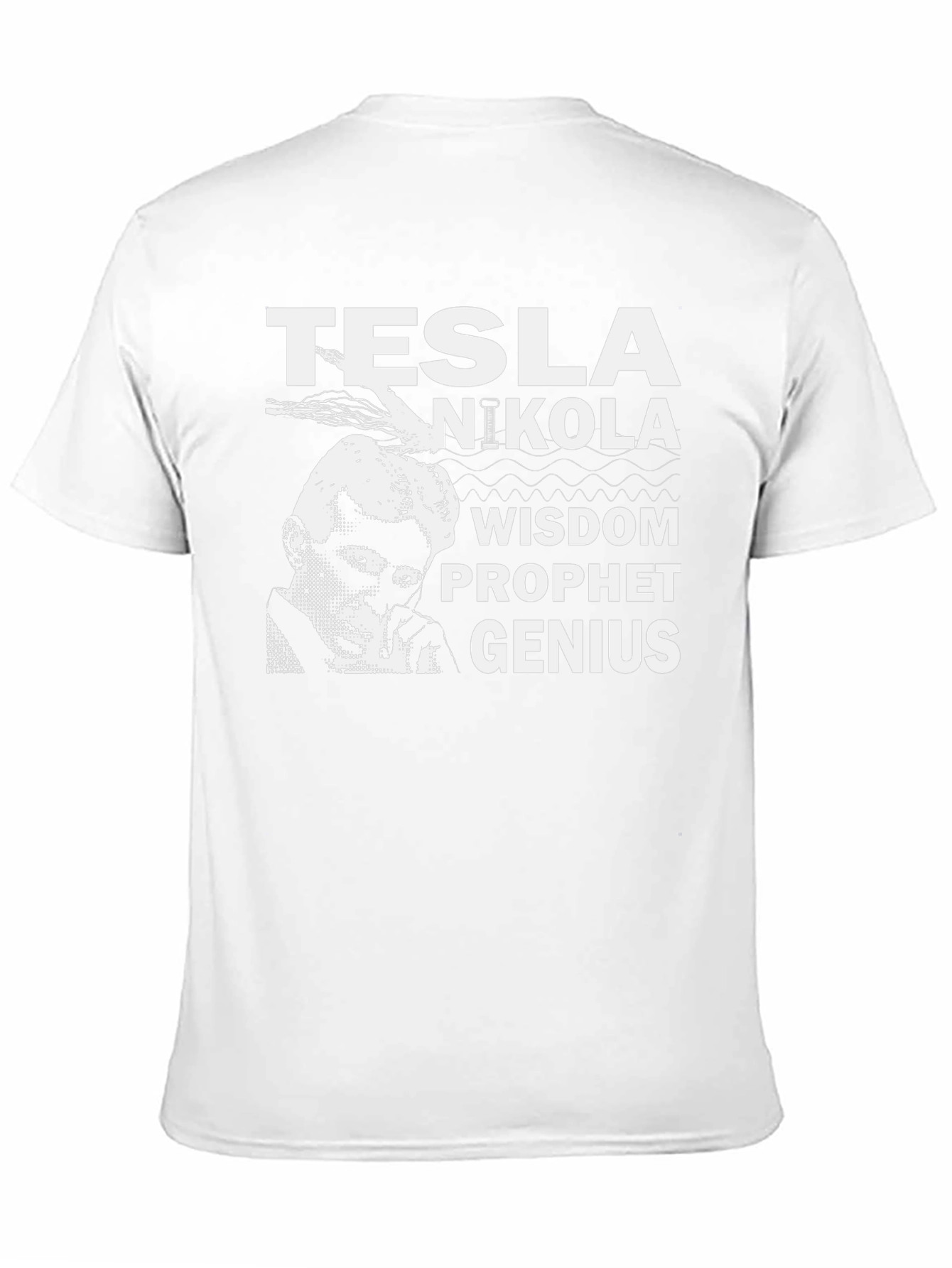 Tesla Nikola Wisdom Prophet Genius Black T-Shirt