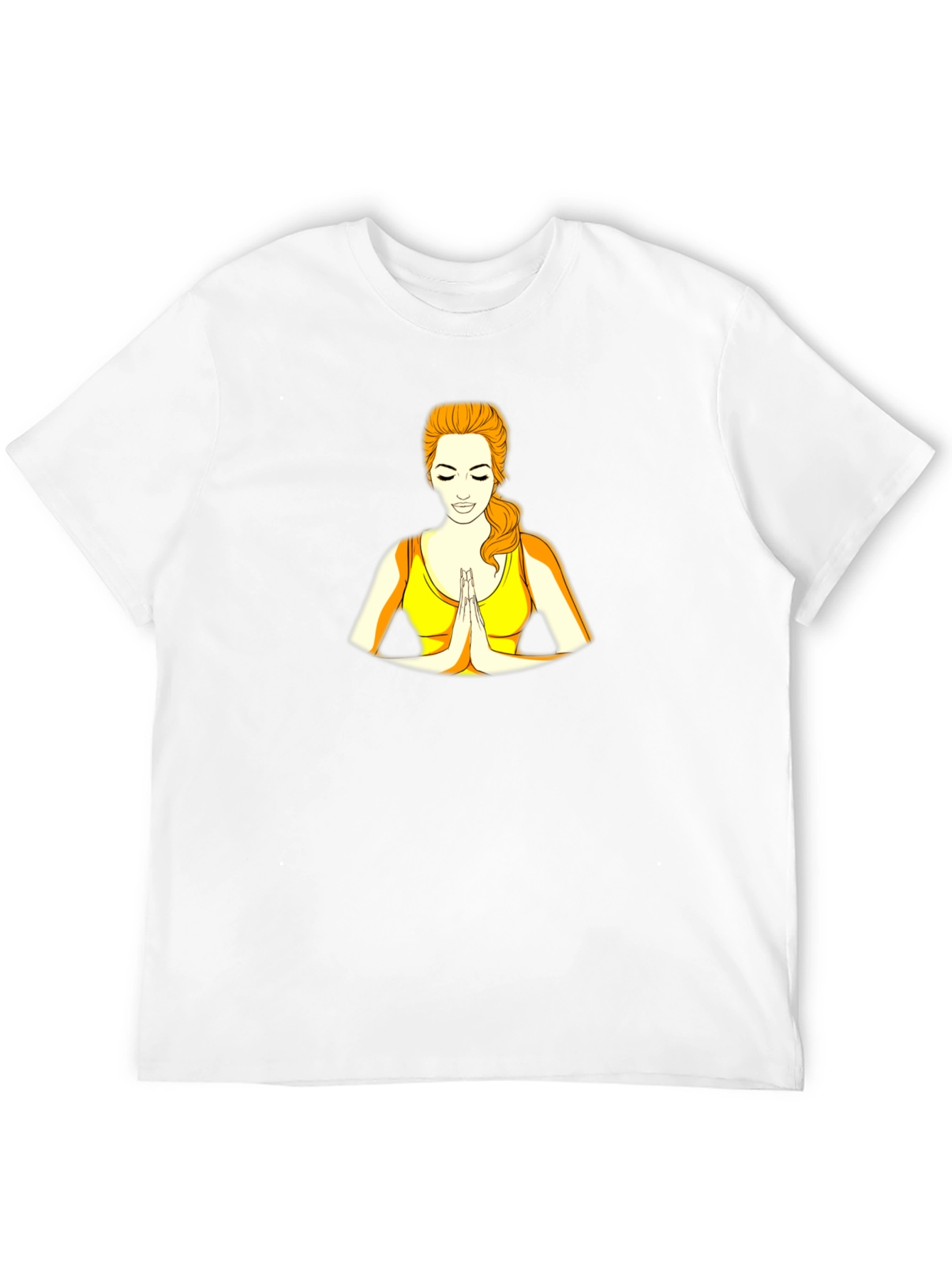 Yoga Girl Graphic Print Black T-Shirt