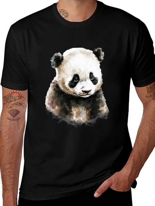 Panda Bear Watercolor Graphic T-Shirt