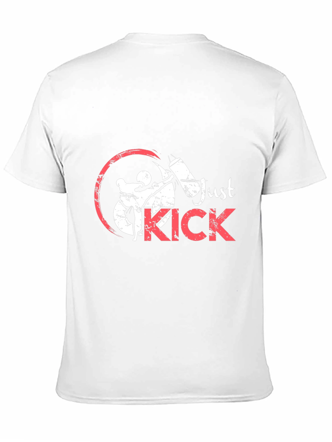 Just Kick Black Graphic Tee - Martial Arts Design