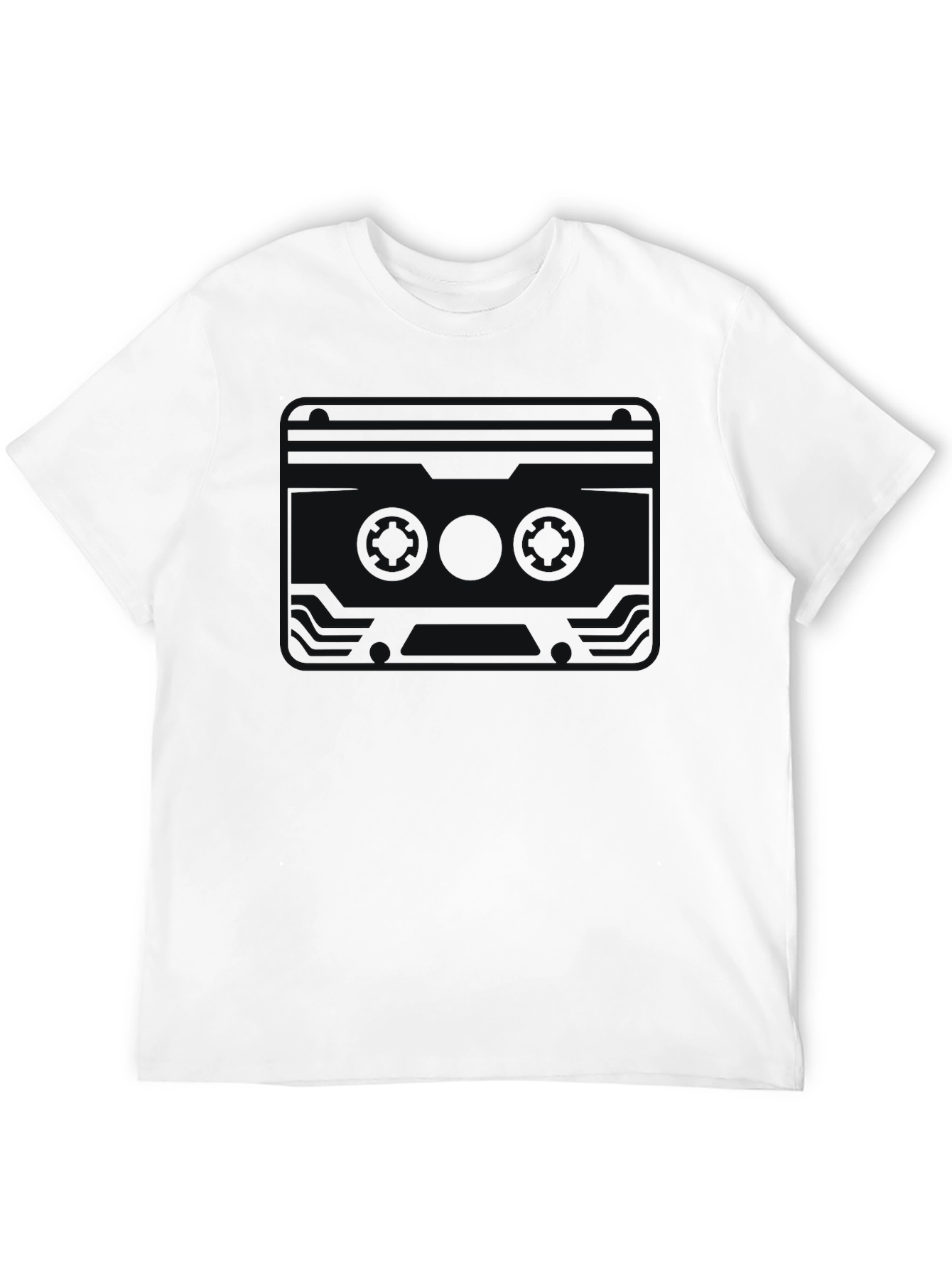 Retro Cassette Graphic T-Shirt - Classic Black Tee