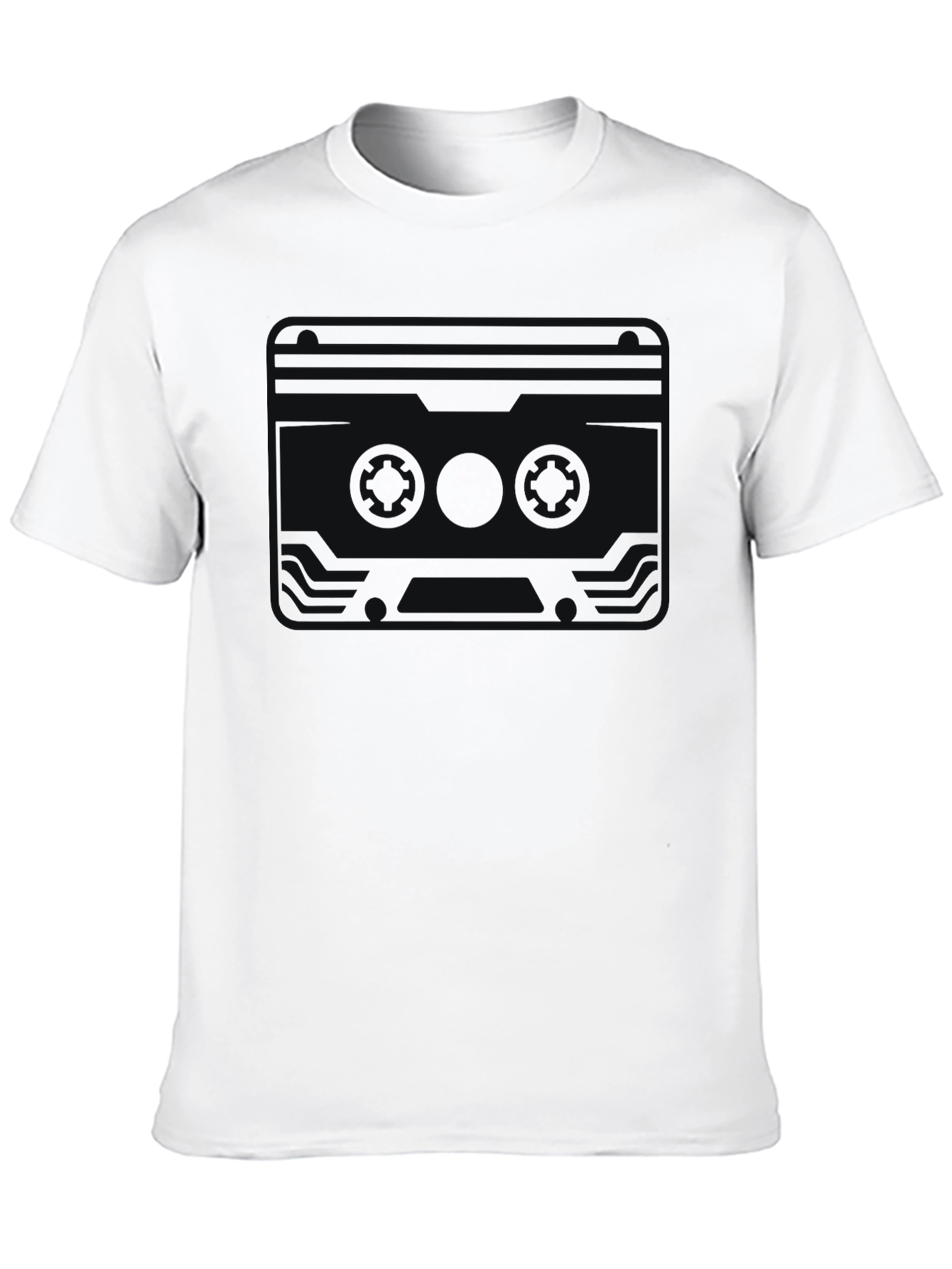 Retro Cassette Graphic T-Shirt - Classic Black Tee