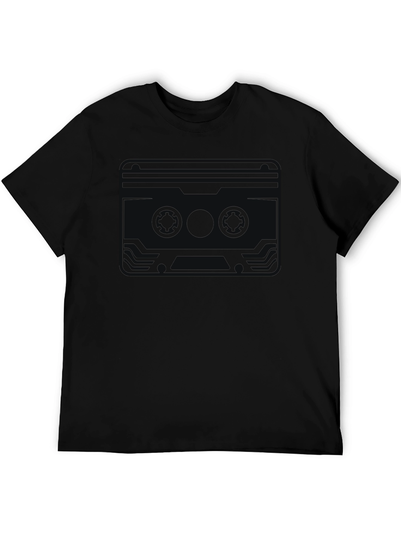 Retro Cassette Graphic T-Shirt - Classic Black Tee