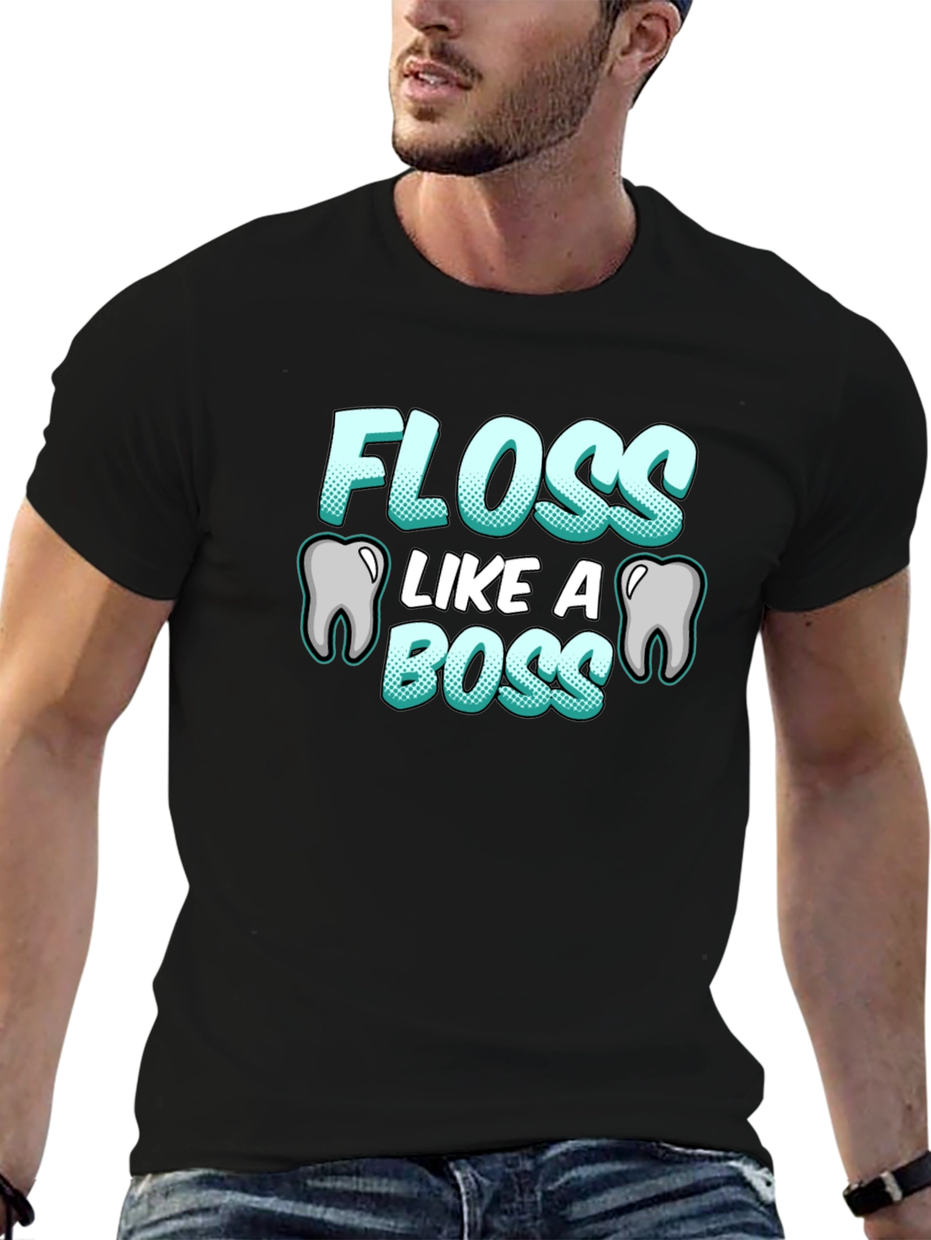 Floss Like A Boss T-Shirt Funny Dental Hygiene Tee