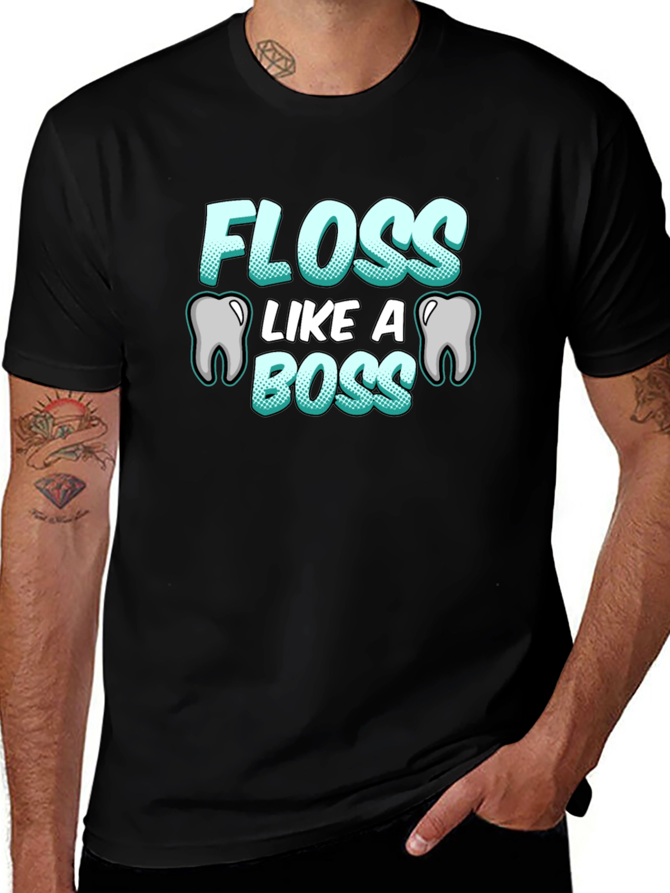 Floss Like A Boss T-Shirt Funny Dental Hygiene Tee
