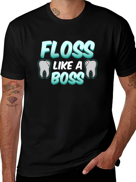 Floss Like A Boss T-Shirt Funny Dental Hygiene Tee