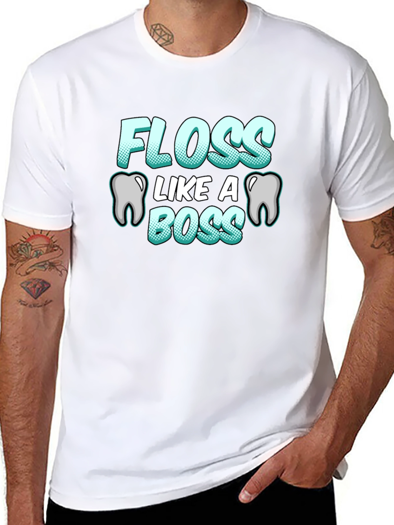 Floss Like A Boss T-Shirt Funny Dental Hygiene Tee