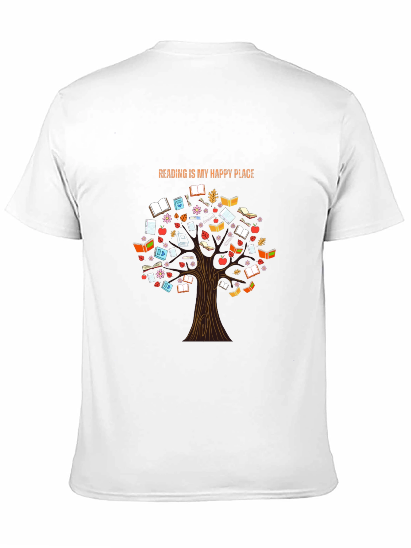 Reading is My Happy Place Tree Graphic T-Shirt