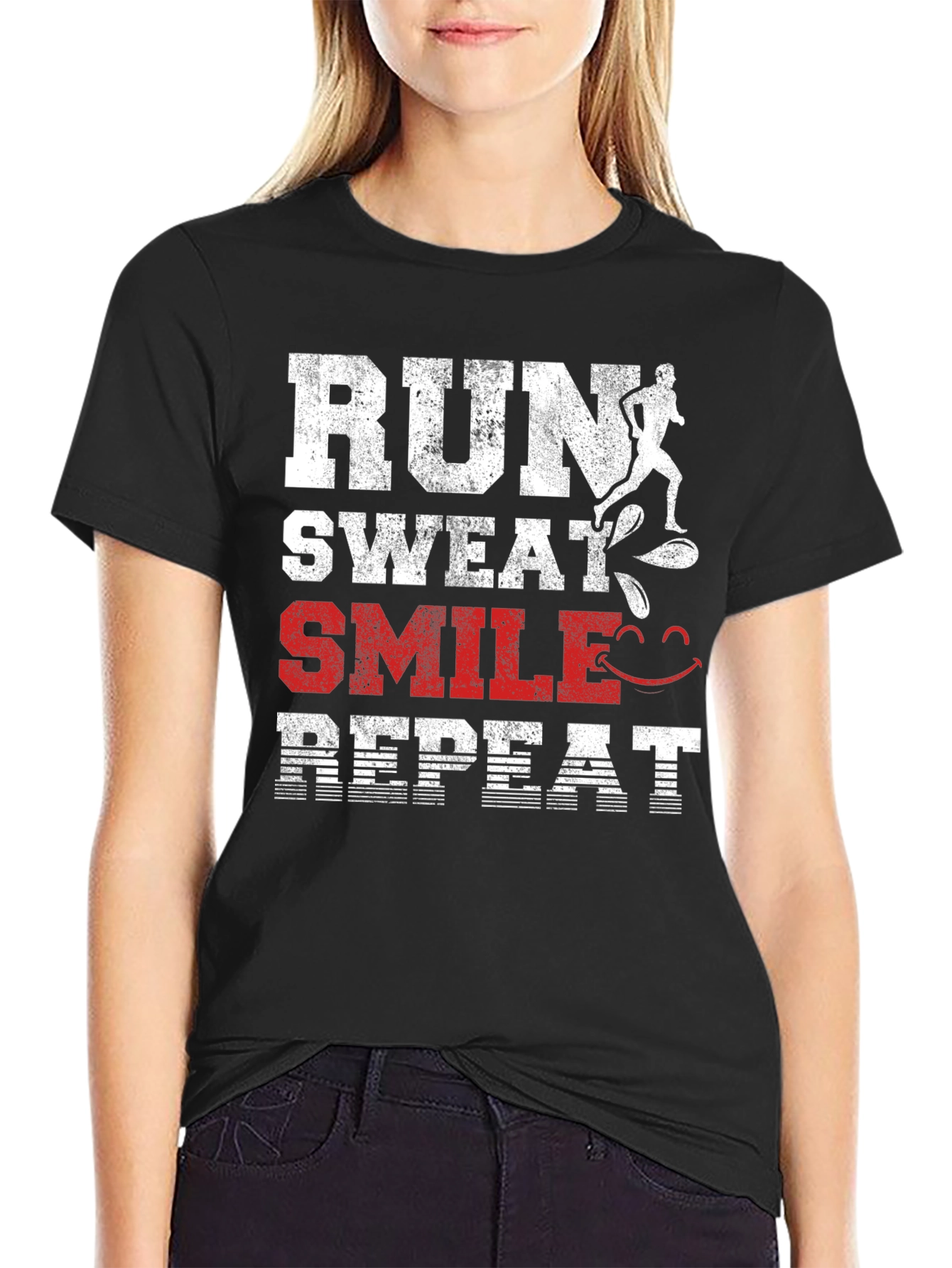 Run Sweat Smile Repeat Graphic T-Shirt