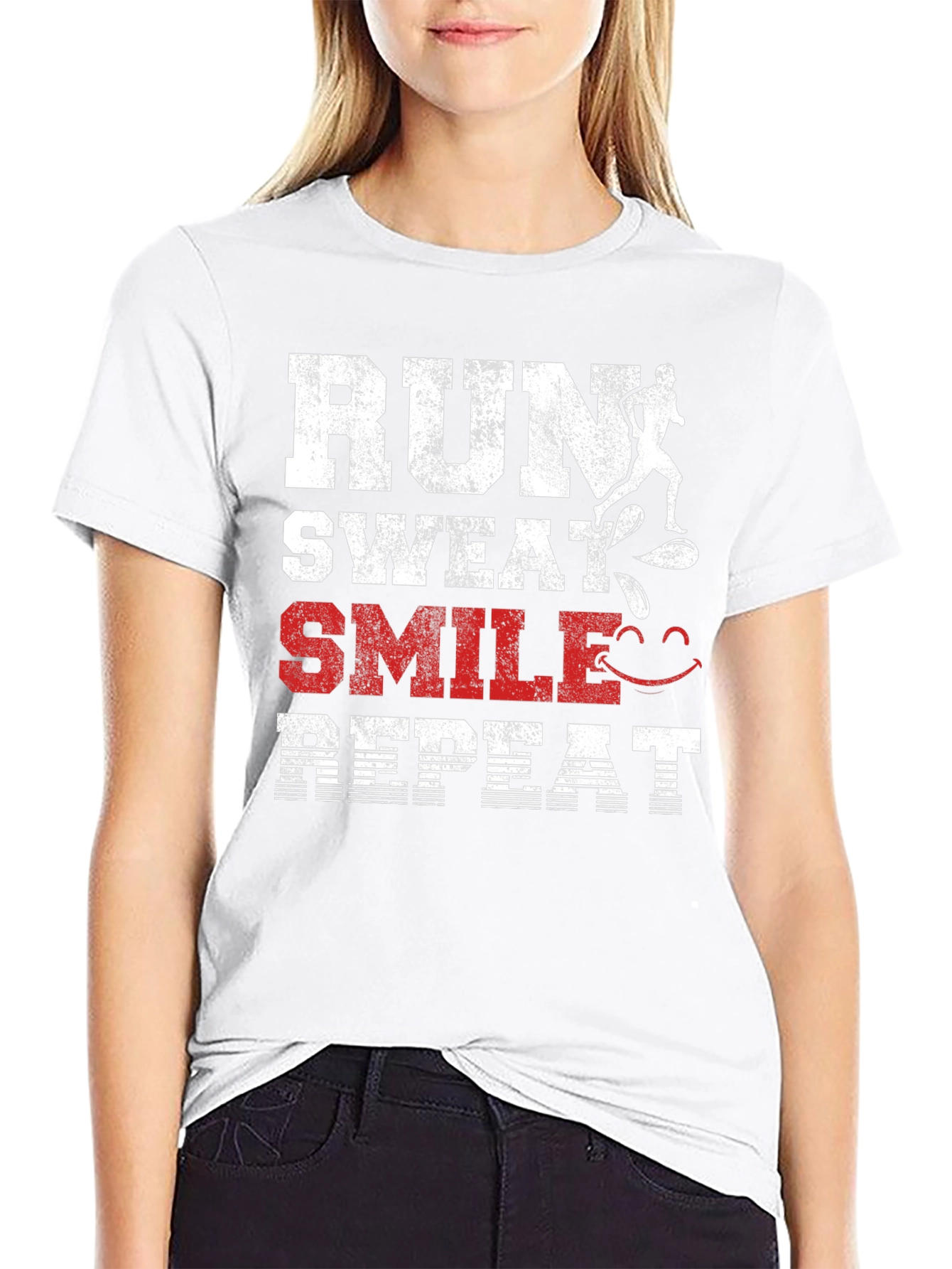 Run Sweat Smile Repeat Graphic T-Shirt