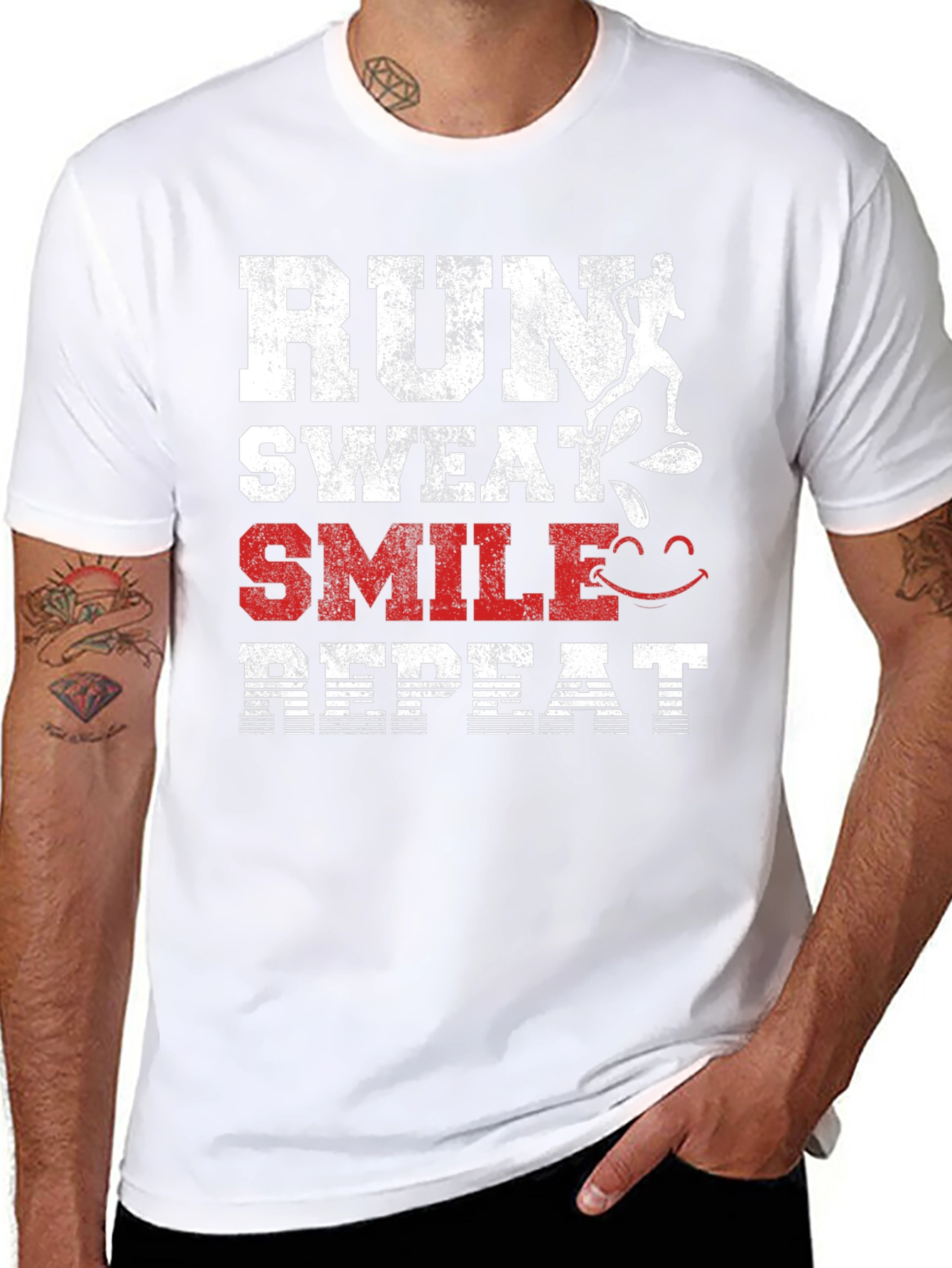 Run Sweat Smile Repeat Graphic T-Shirt