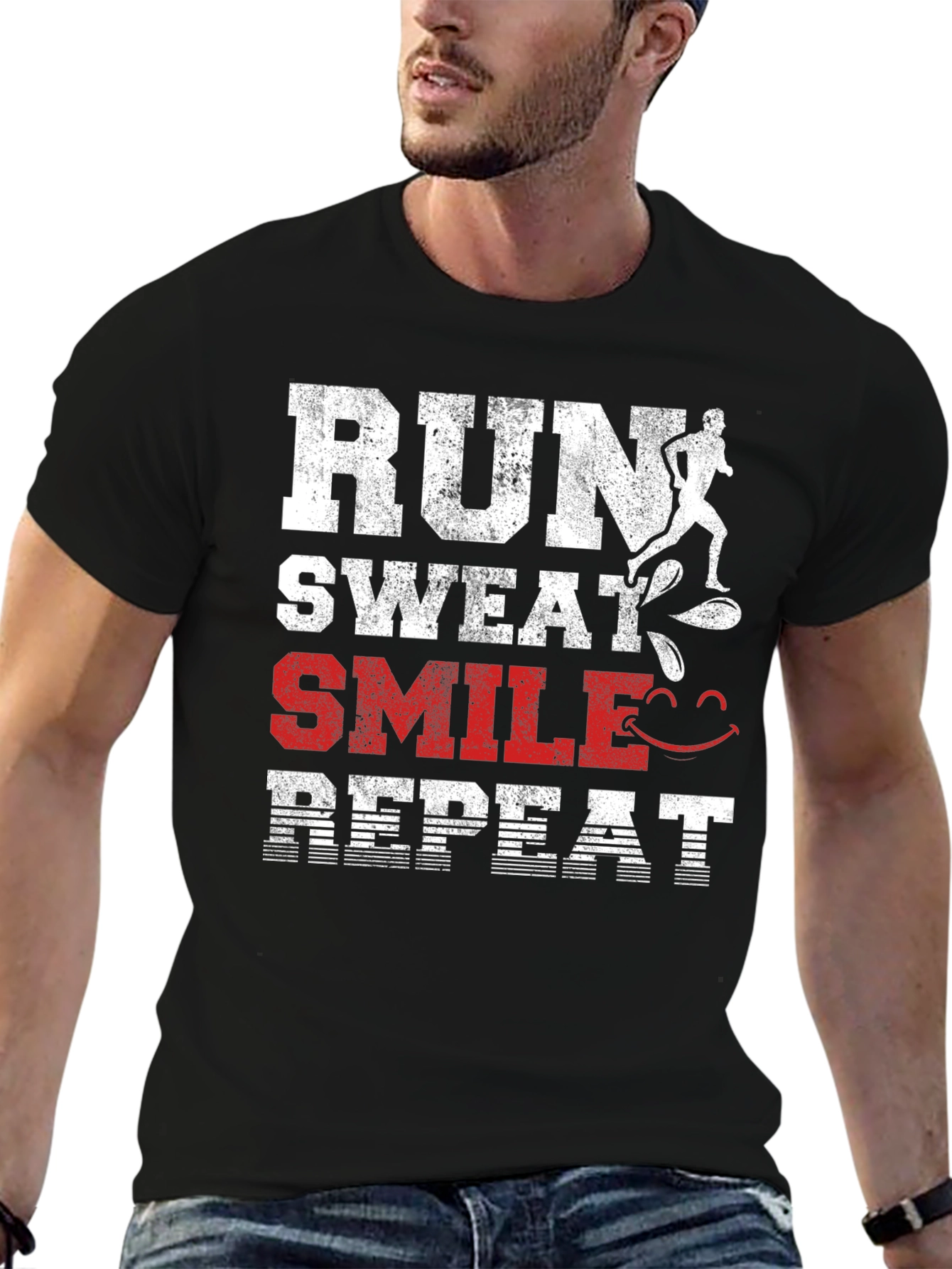Run Sweat Smile Repeat Graphic T-Shirt