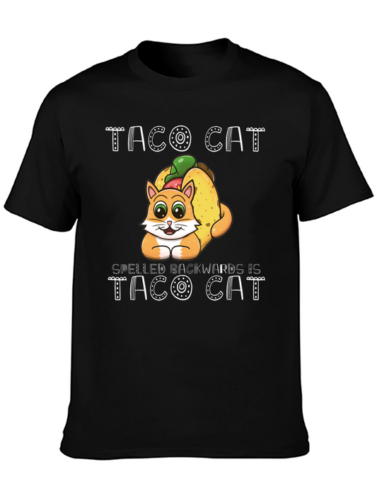 Taco Cat T-Shirt Funny Palindrome Tee