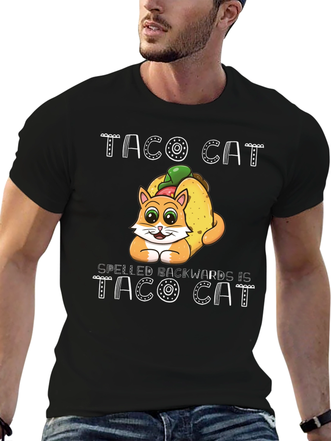 Taco Cat T-Shirt Funny Palindrome Tee