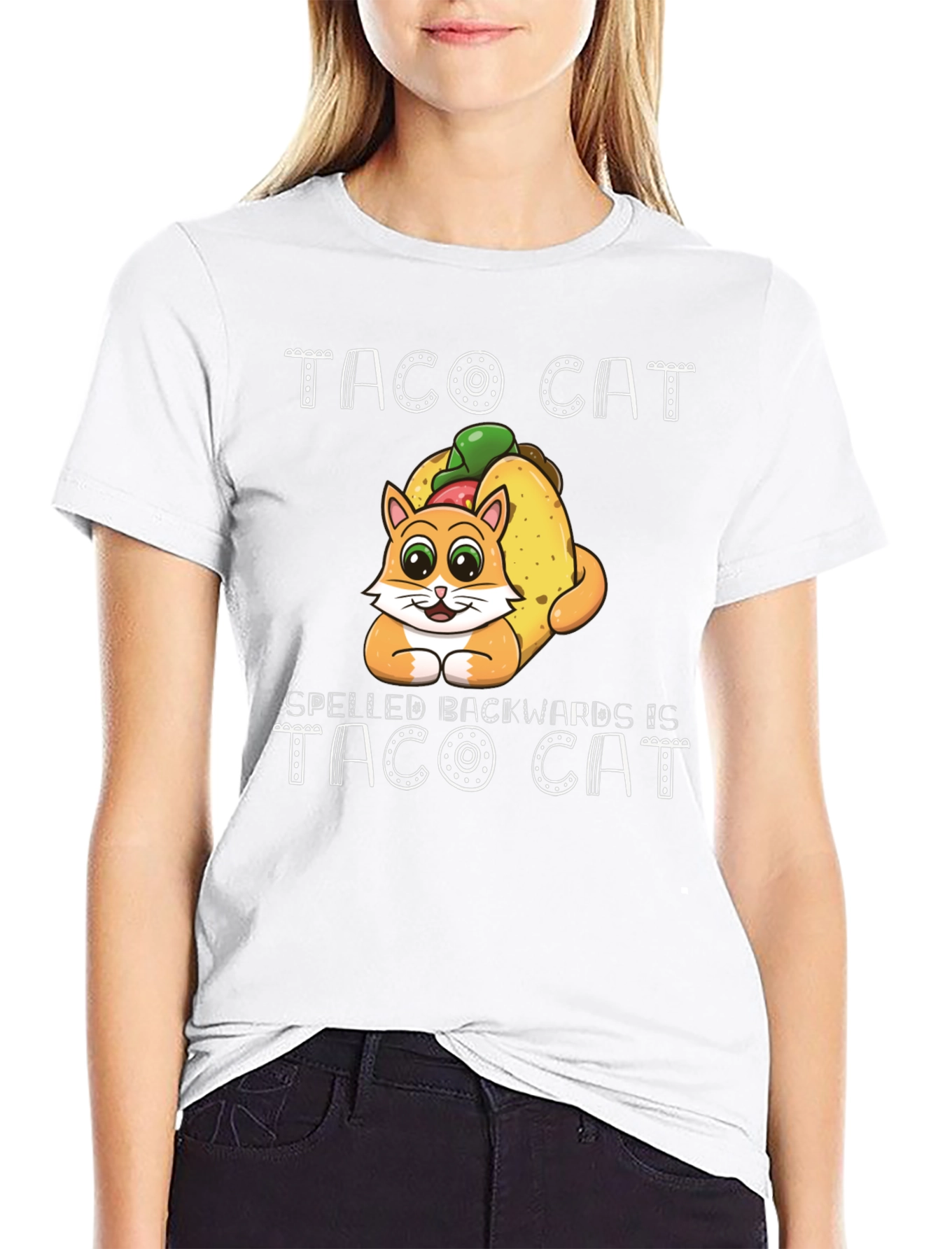 Taco Cat T-Shirt Funny Palindrome Tee