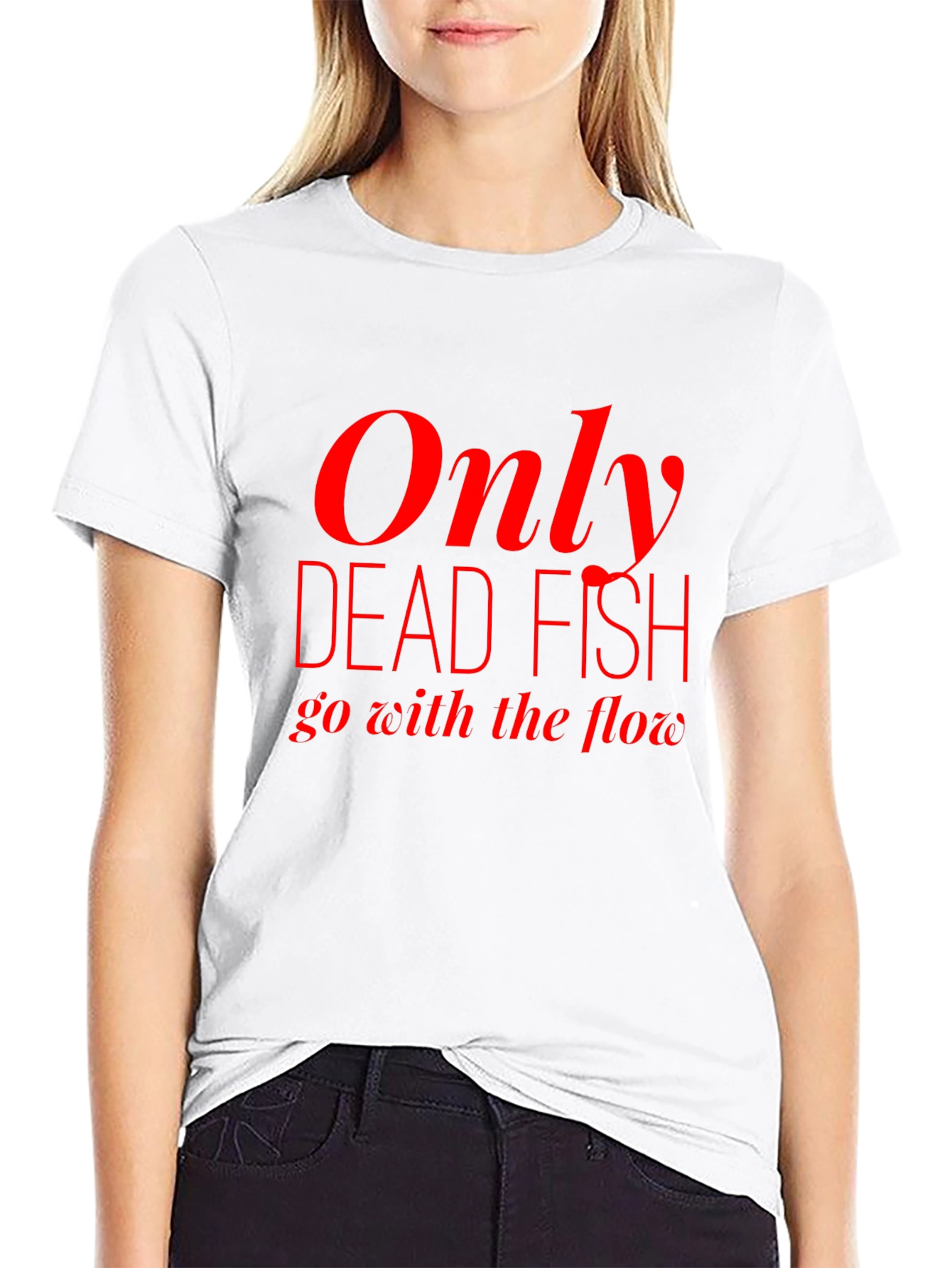 Only Dead Fish Black Graphic T-Shirt