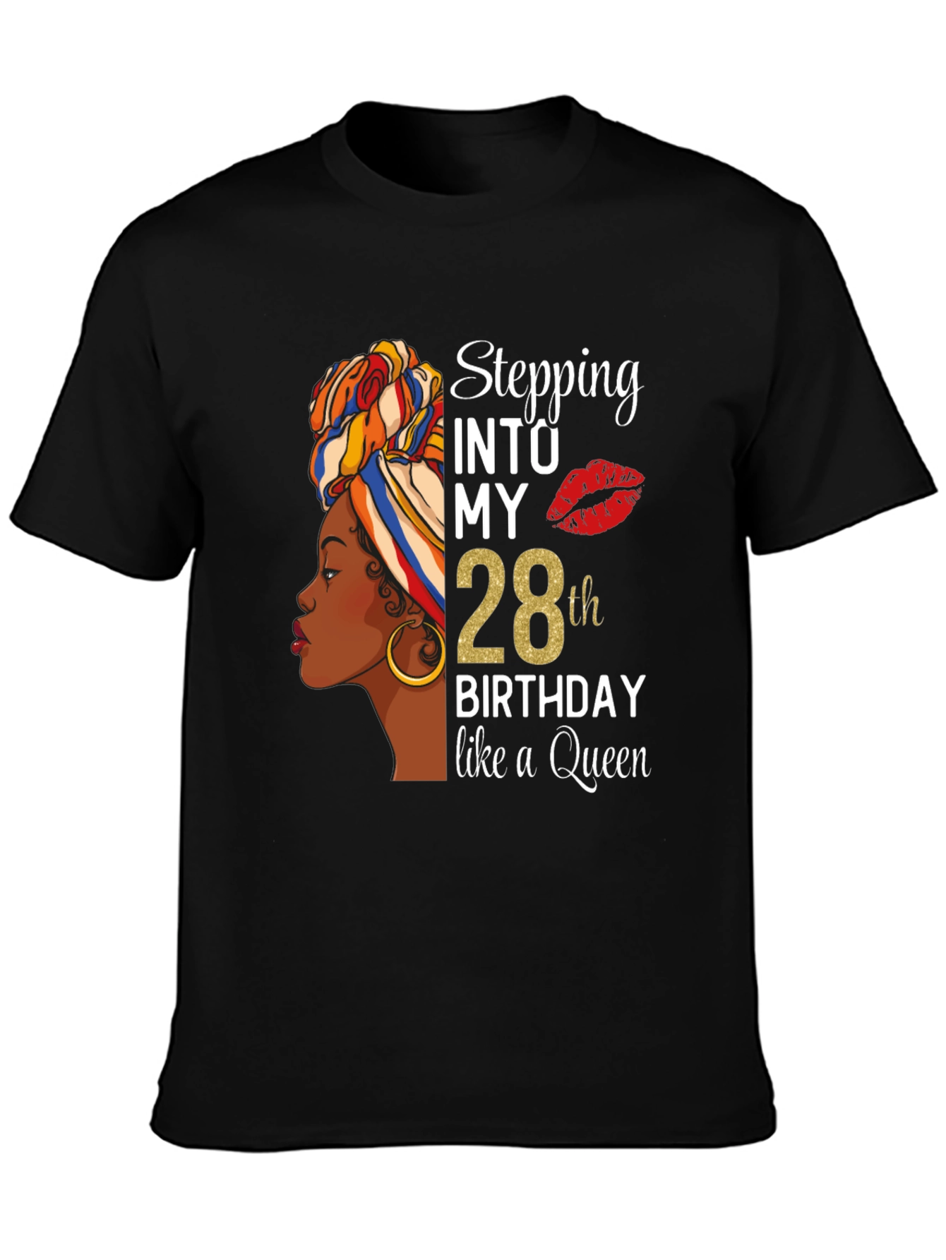 Stepping Into My 28th Birthday Queen T-Shirt