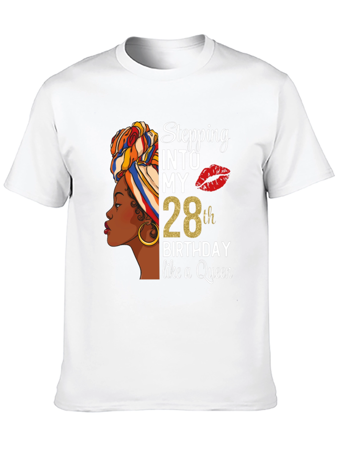 Stepping Into My 28th Birthday Queen T-Shirt