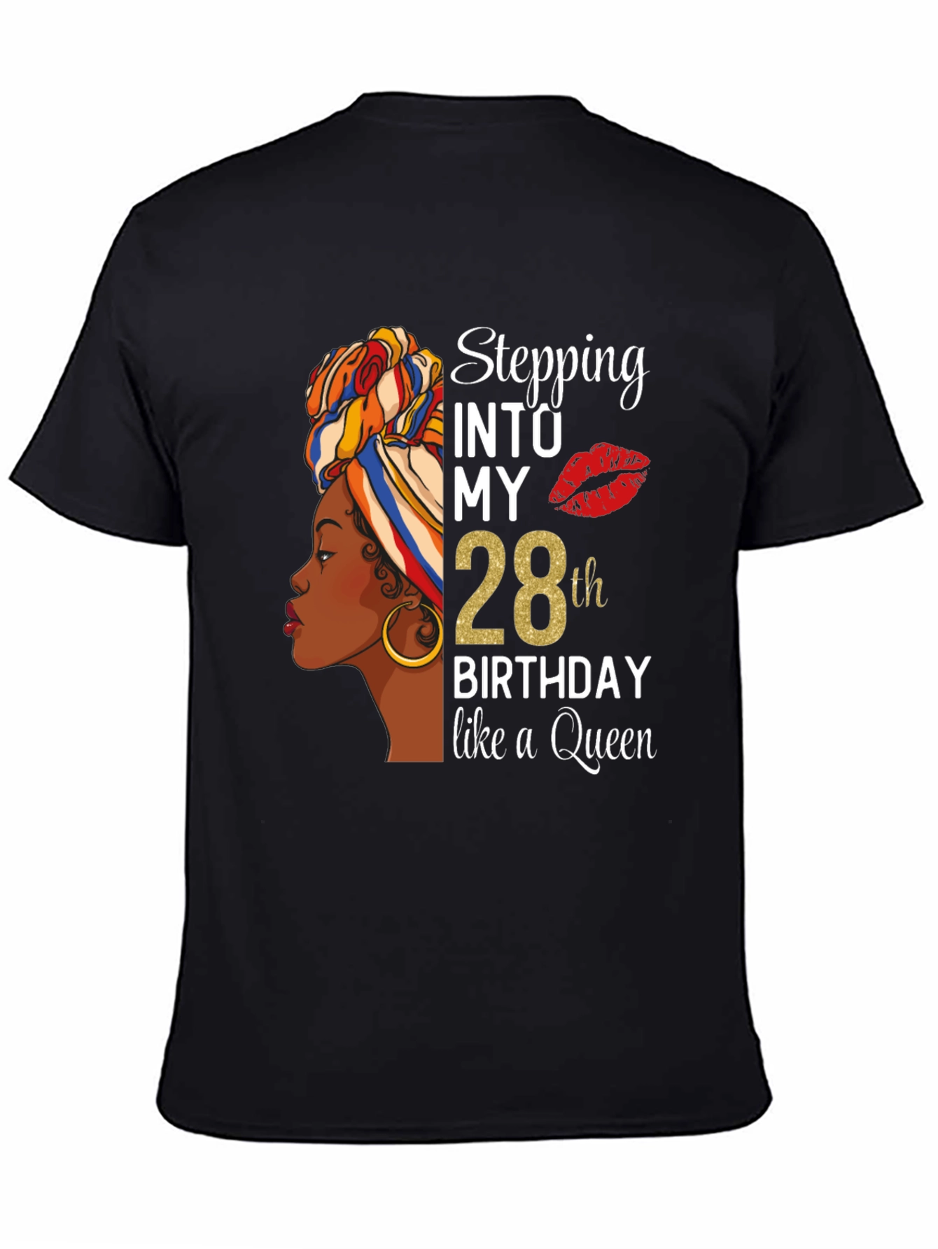 Stepping Into My 28th Birthday Queen T-Shirt