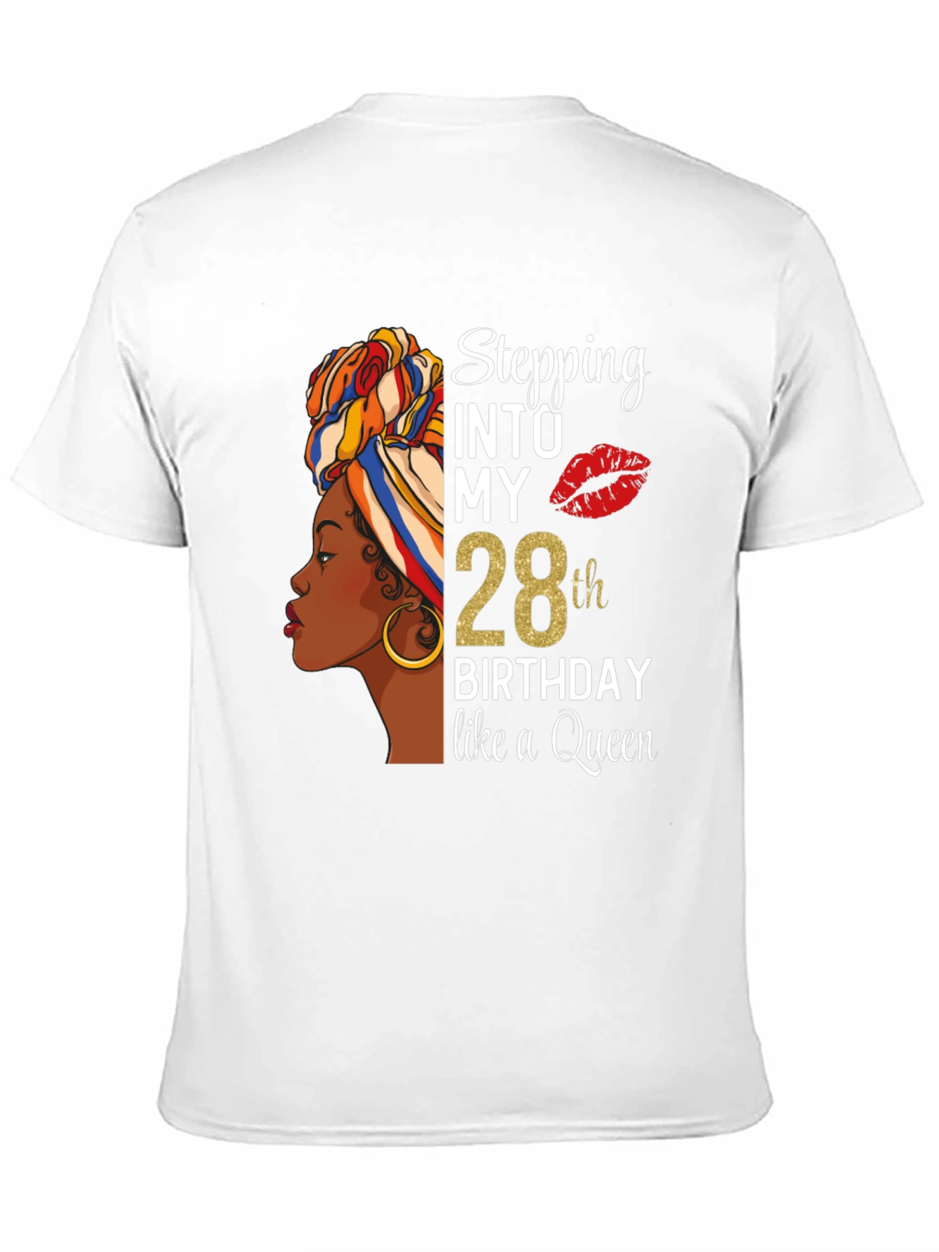Stepping Into My 28th Birthday Queen T-Shirt