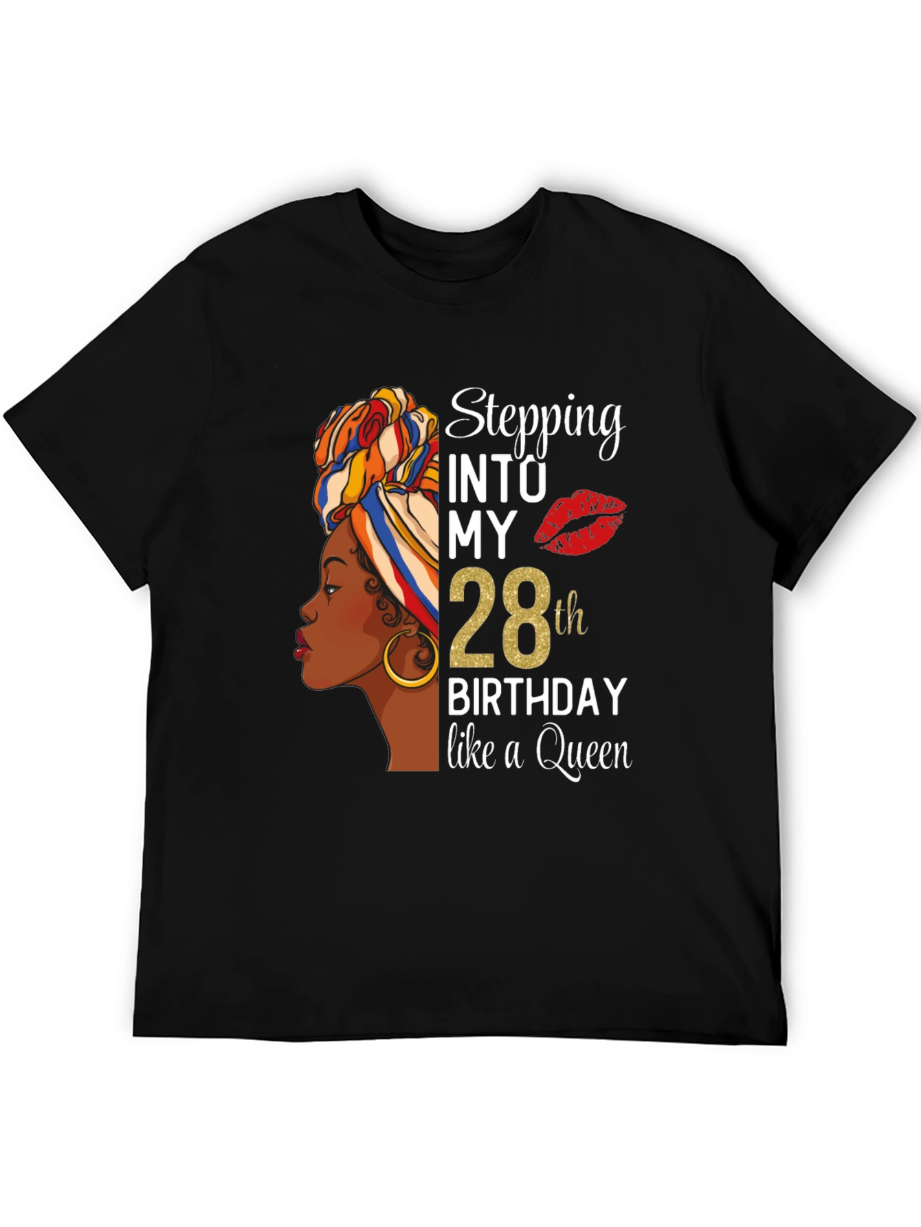 Stepping Into My 28th Birthday Queen T-Shirt