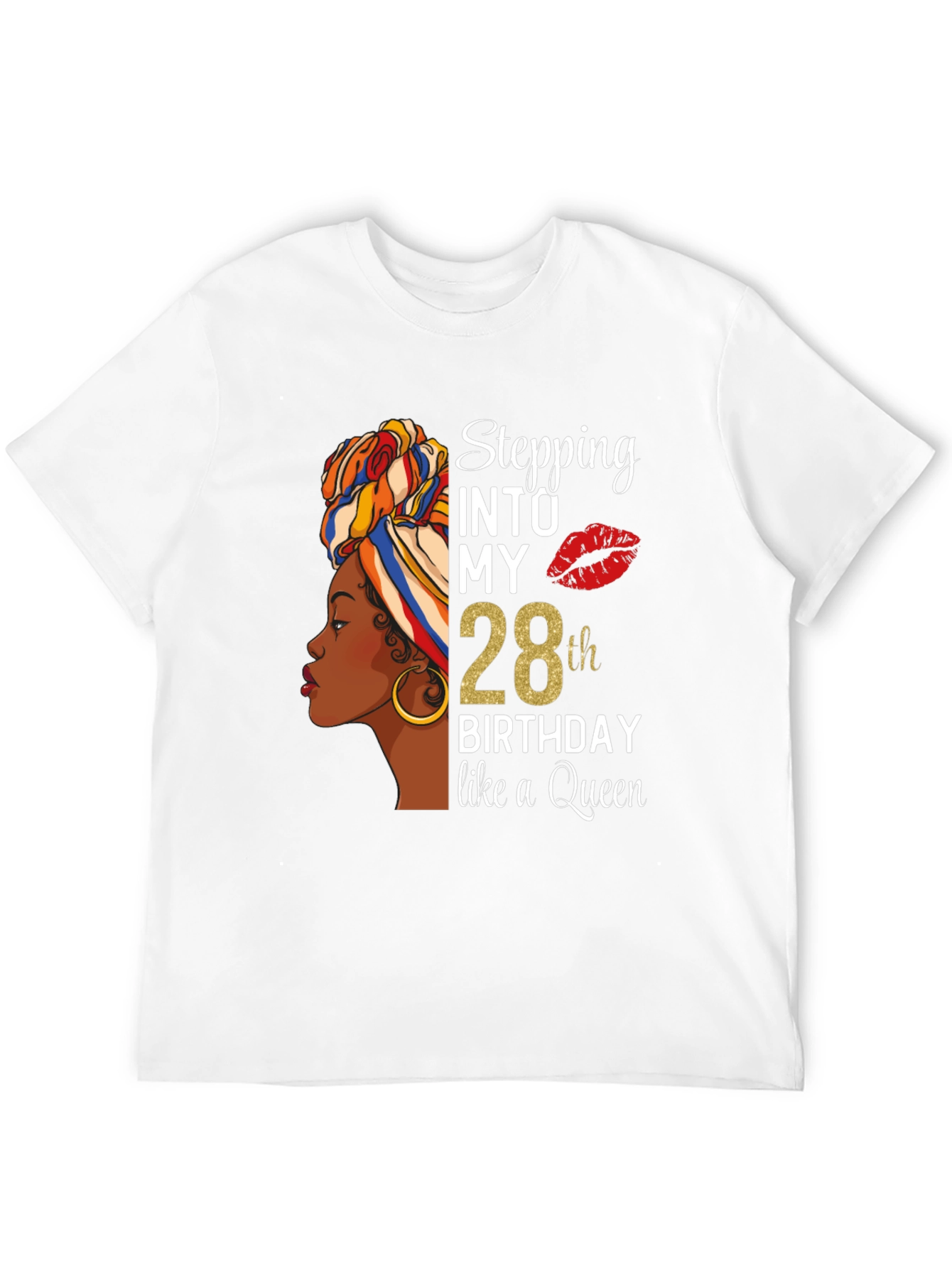 Stepping Into My 28th Birthday Queen T-Shirt