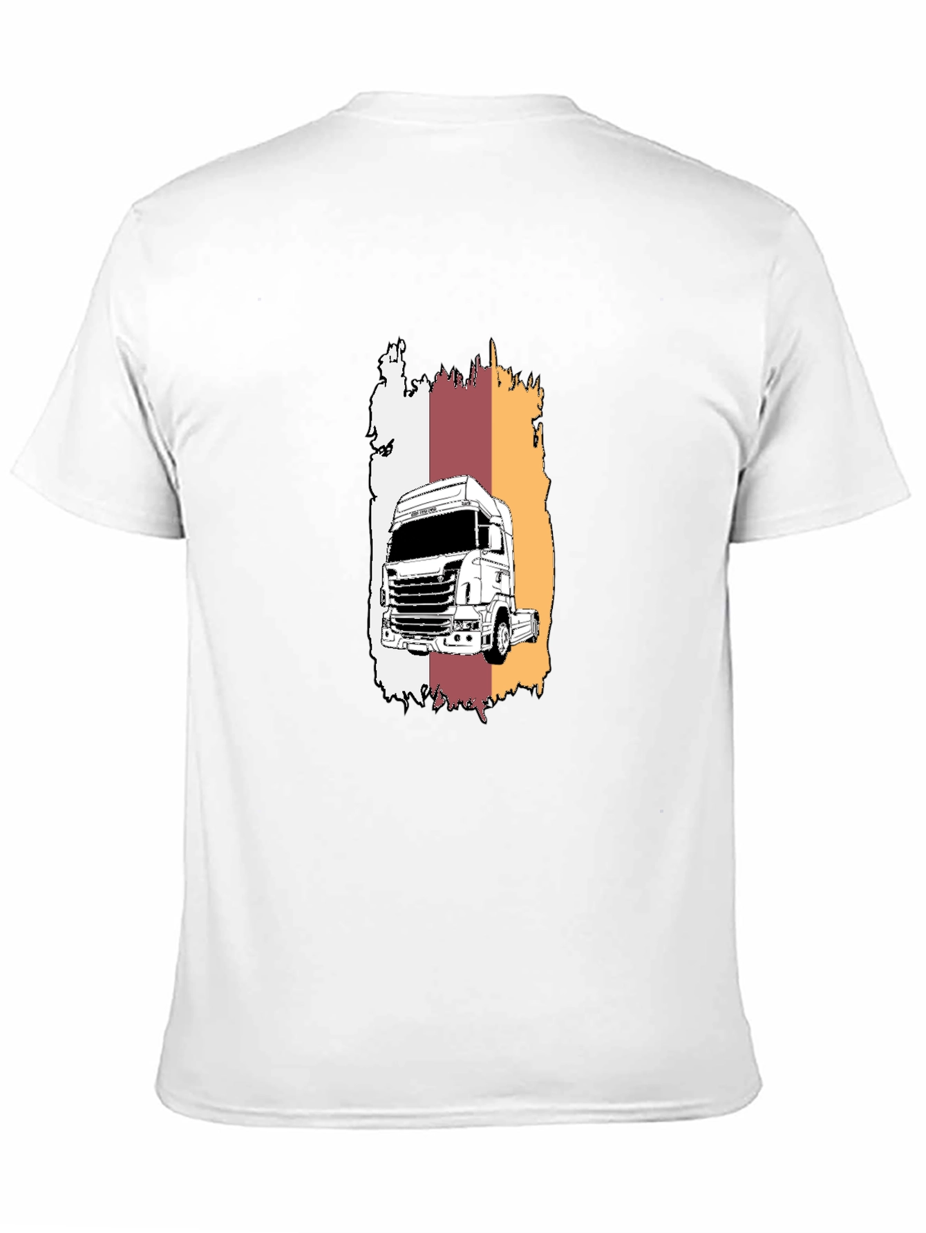 Truck Graphic T-Shirt - Cool Design Black Tee