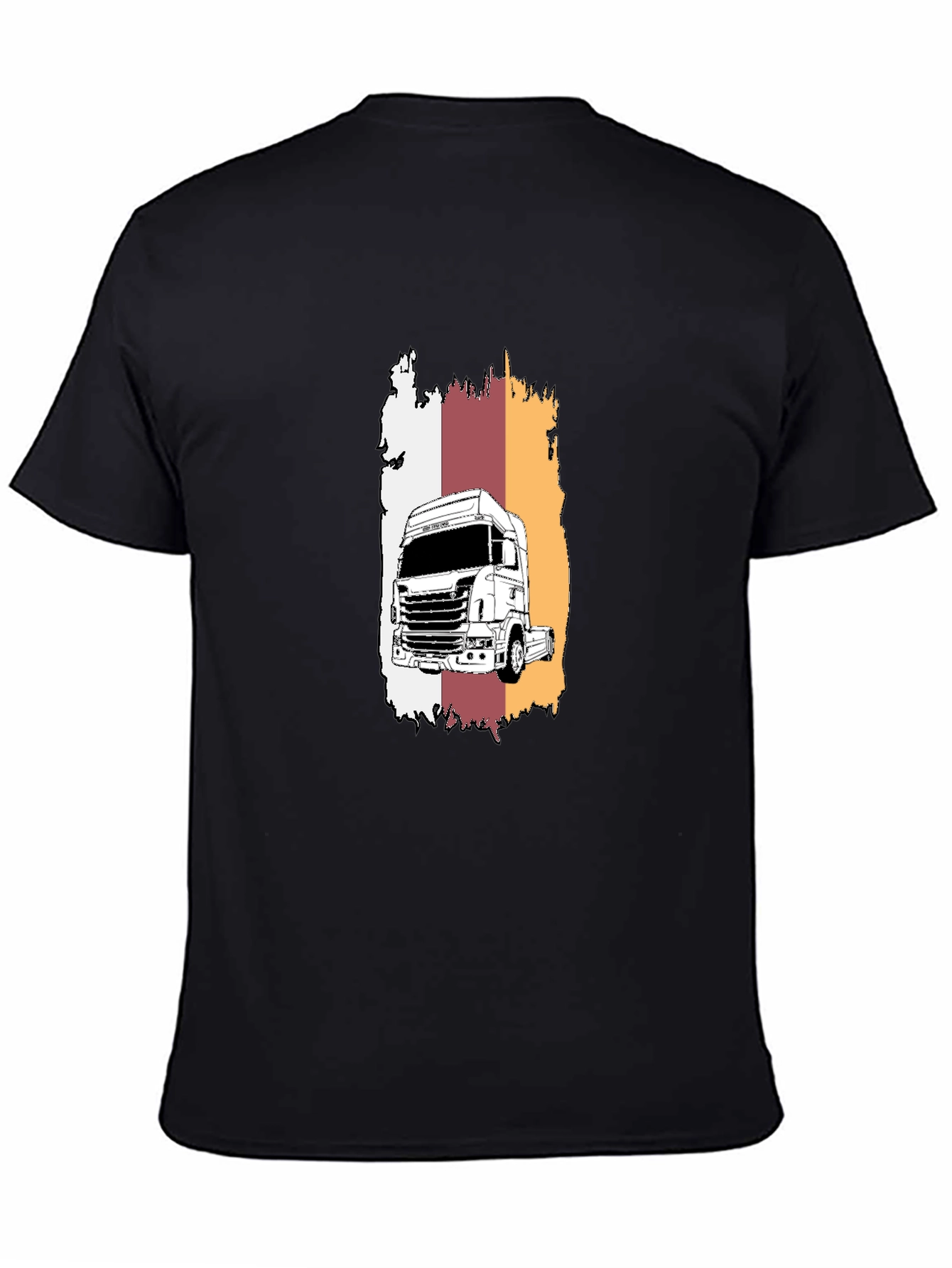 Truck Graphic T-Shirt - Cool Design Black Tee