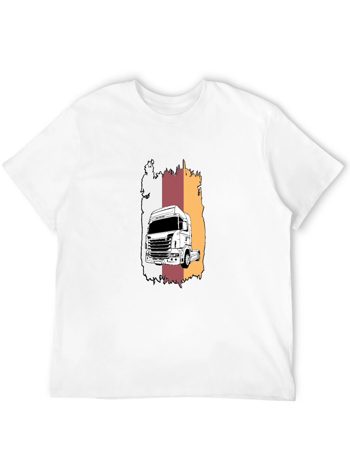Truck Graphic T-Shirt - Cool Design Black Tee