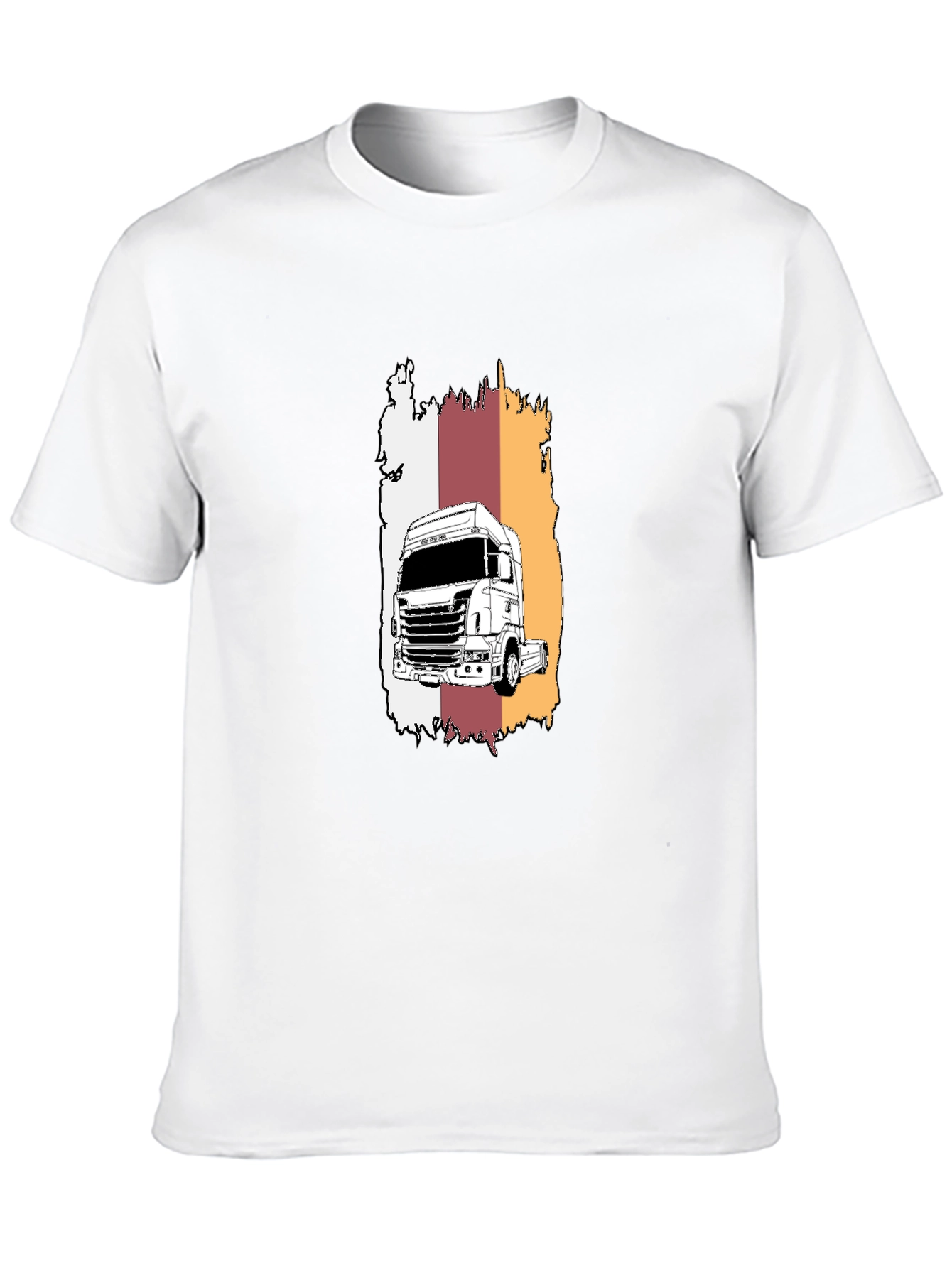 Truck Graphic T-Shirt - Cool Design Black Tee