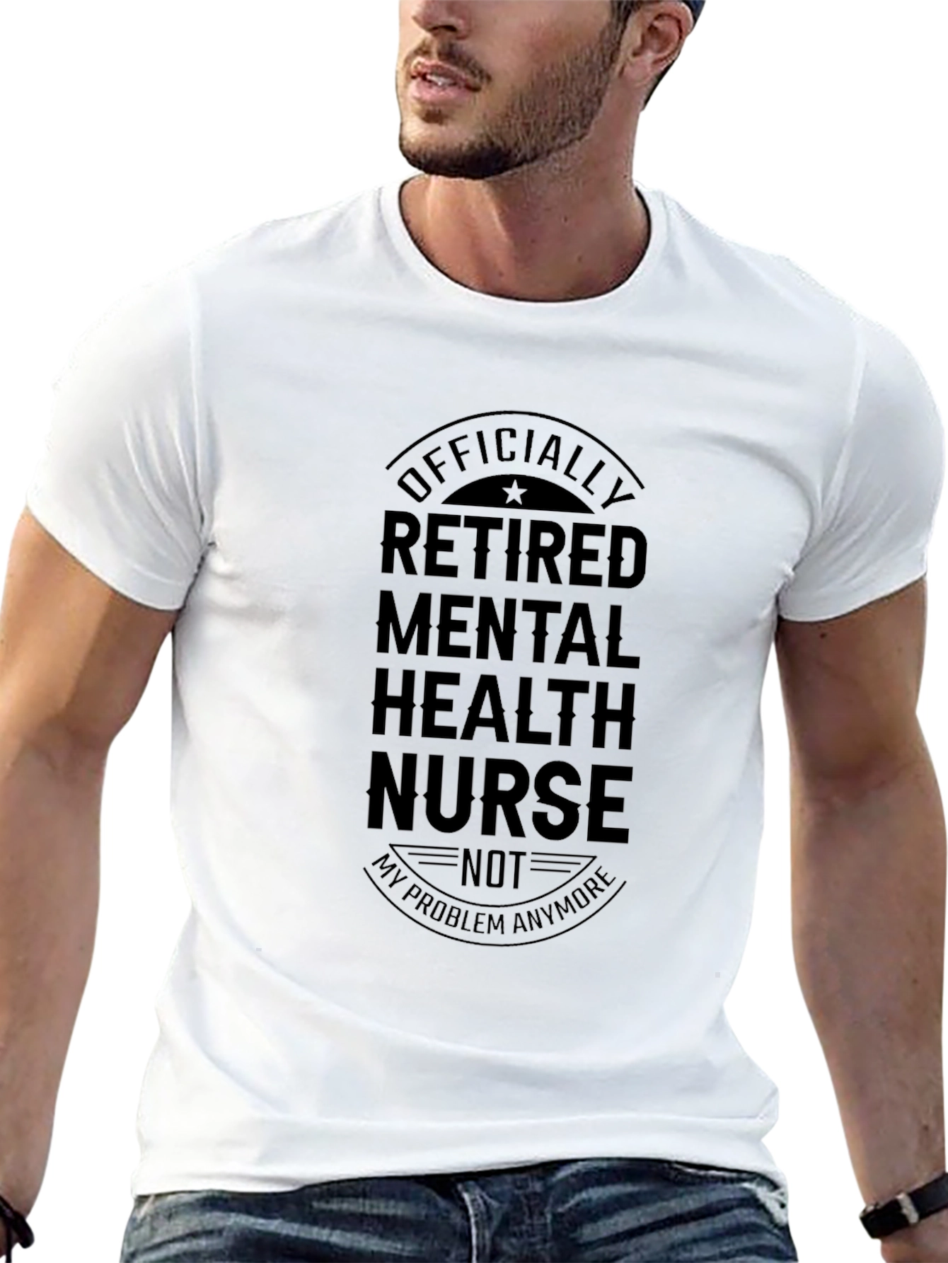 Retired Mental Health Nurse Black T-Shirt