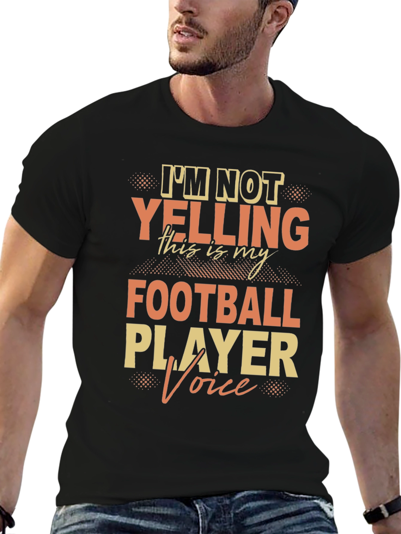 Football Player Voice T-Shirt - Novelty Fan Tee
