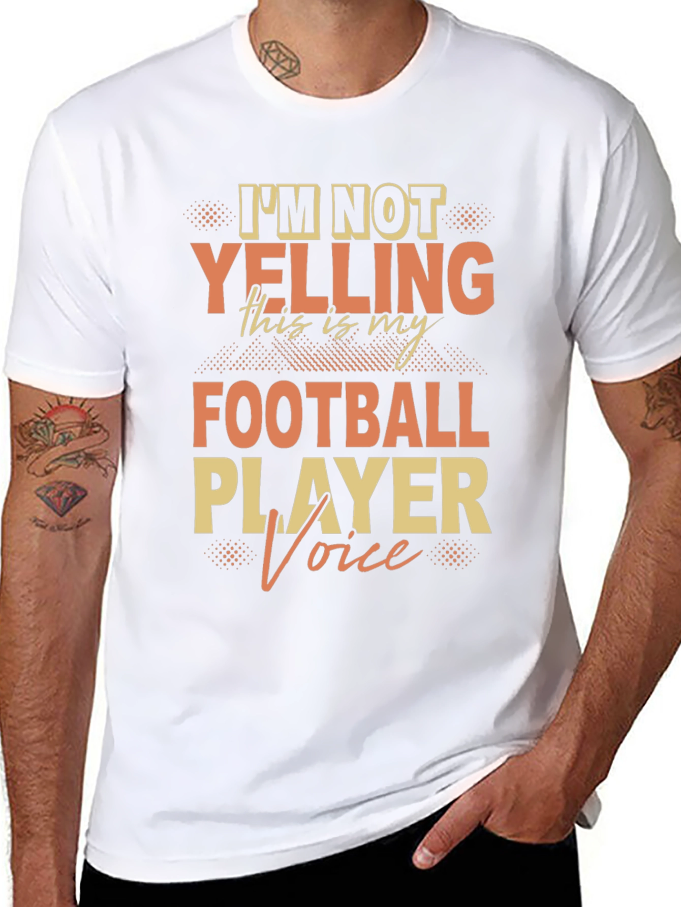 Football Player Voice T-Shirt - Novelty Fan Tee