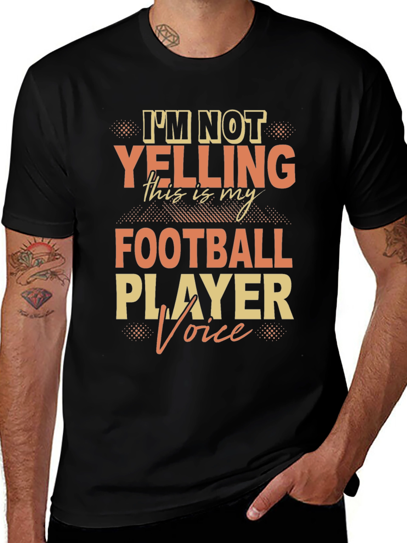 Football Player Voice T-Shirt - Novelty Fan Tee