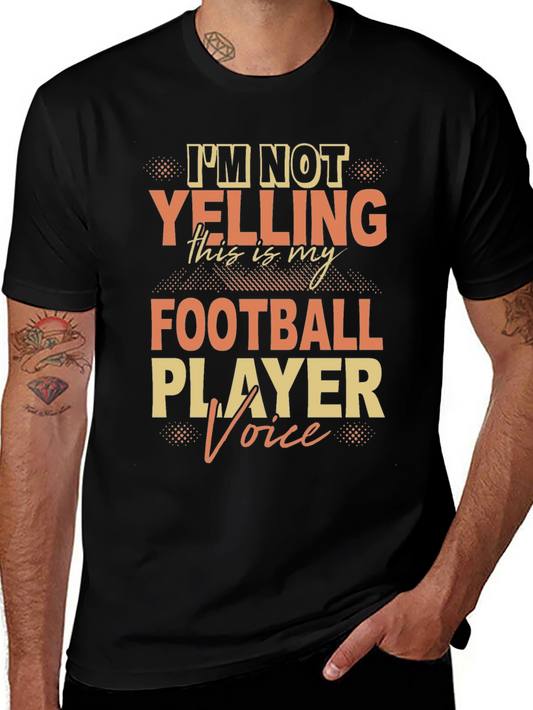 Football Player Voice T-Shirt - Novelty Fan Tee